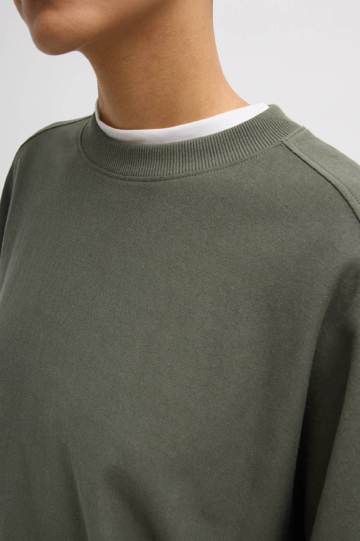 Tibi Light Weight Sweatshirting Crewneck Sweatshirt