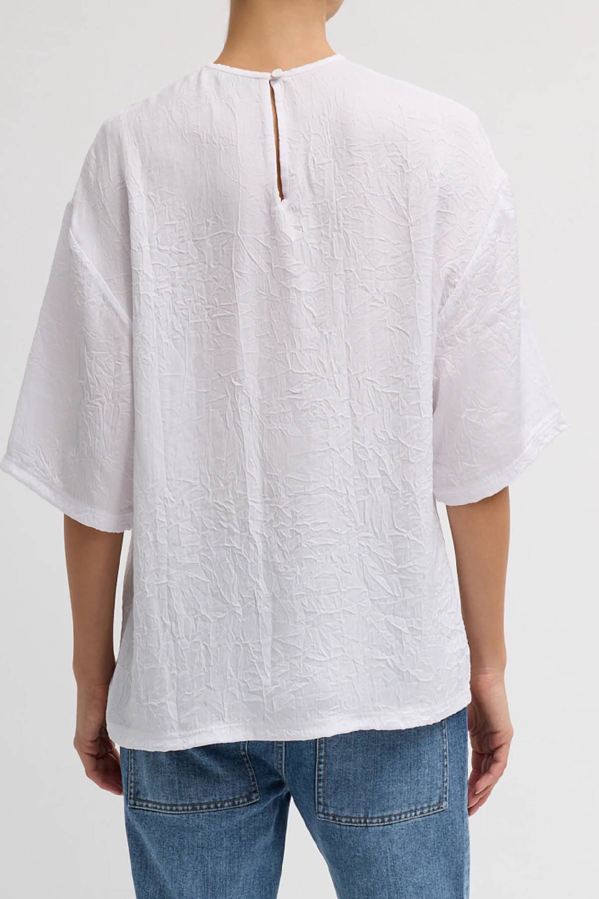 Tibi Crinkle Shirting Easy T-Shirt