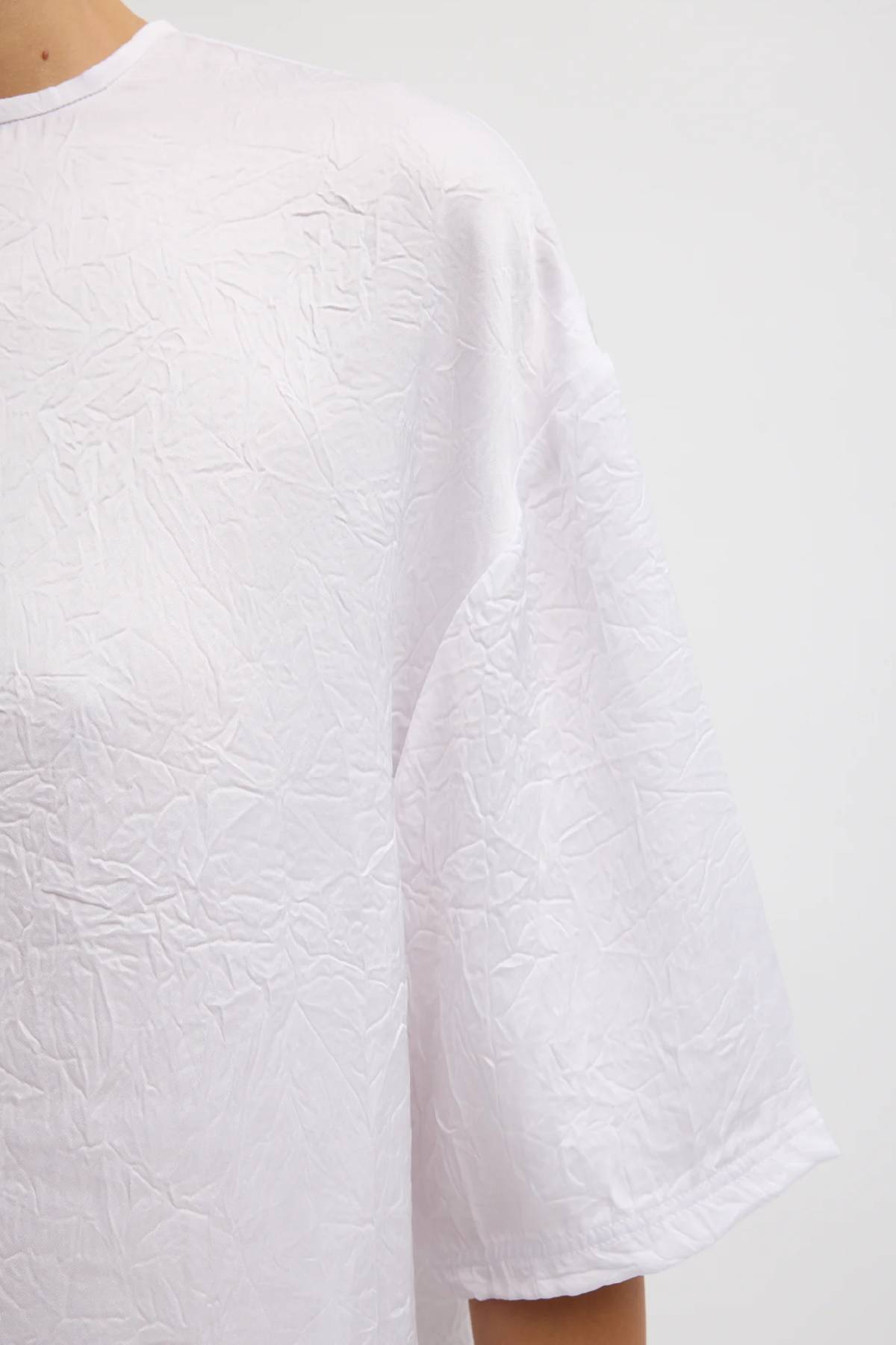 Tibi Crinkle Shirting Easy T-Shirt