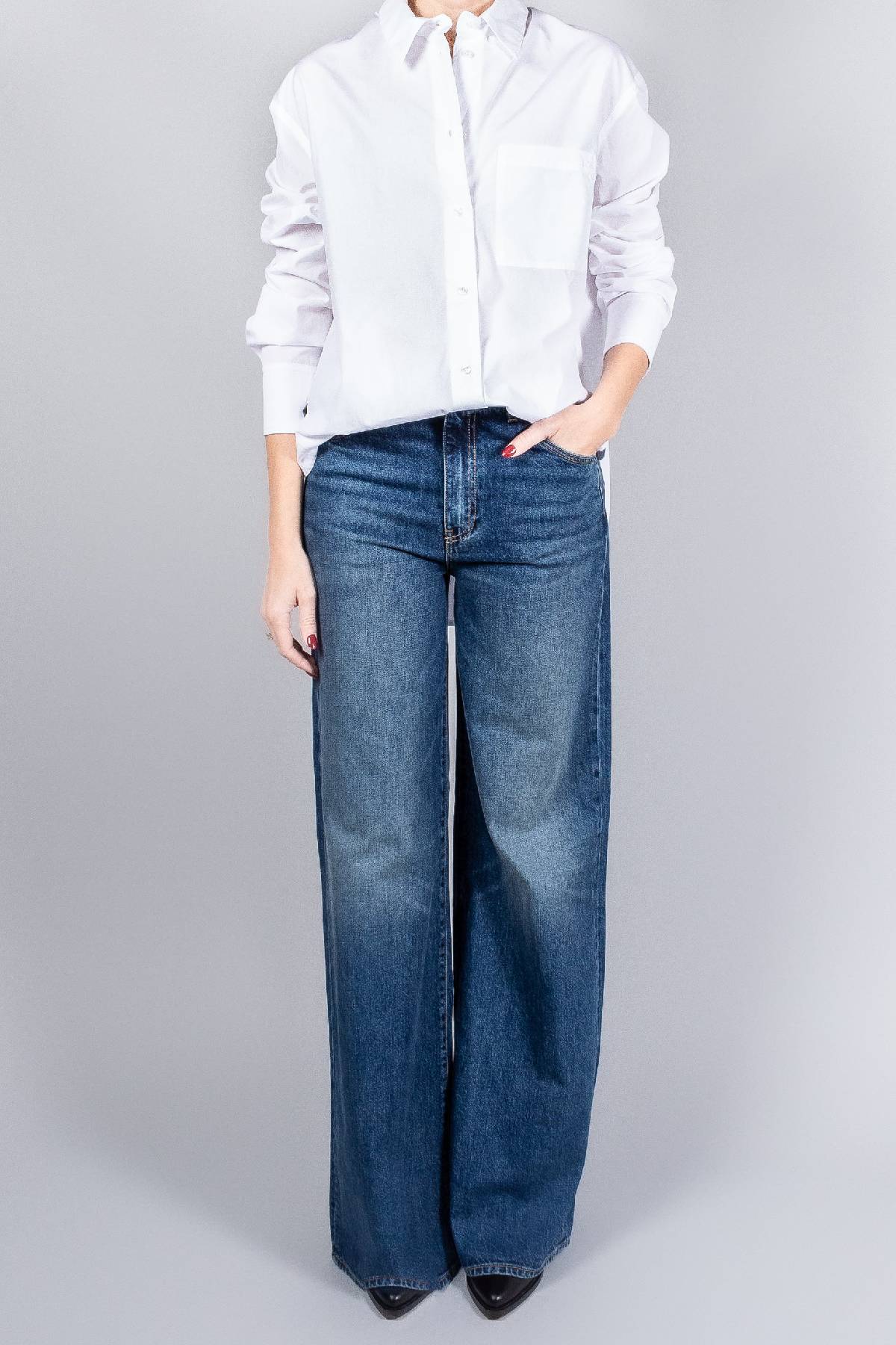 Loulou de Saison Lee Shirt With Embroidery