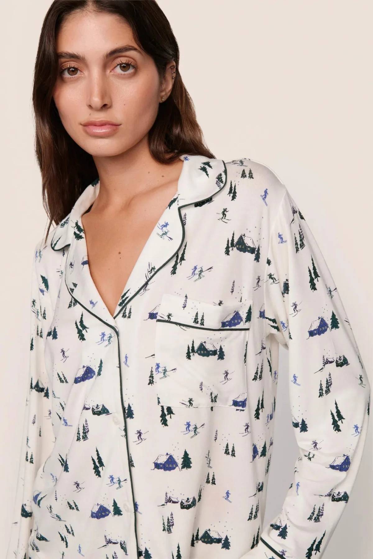 Eberjey Gisele Printed Long PJ Set