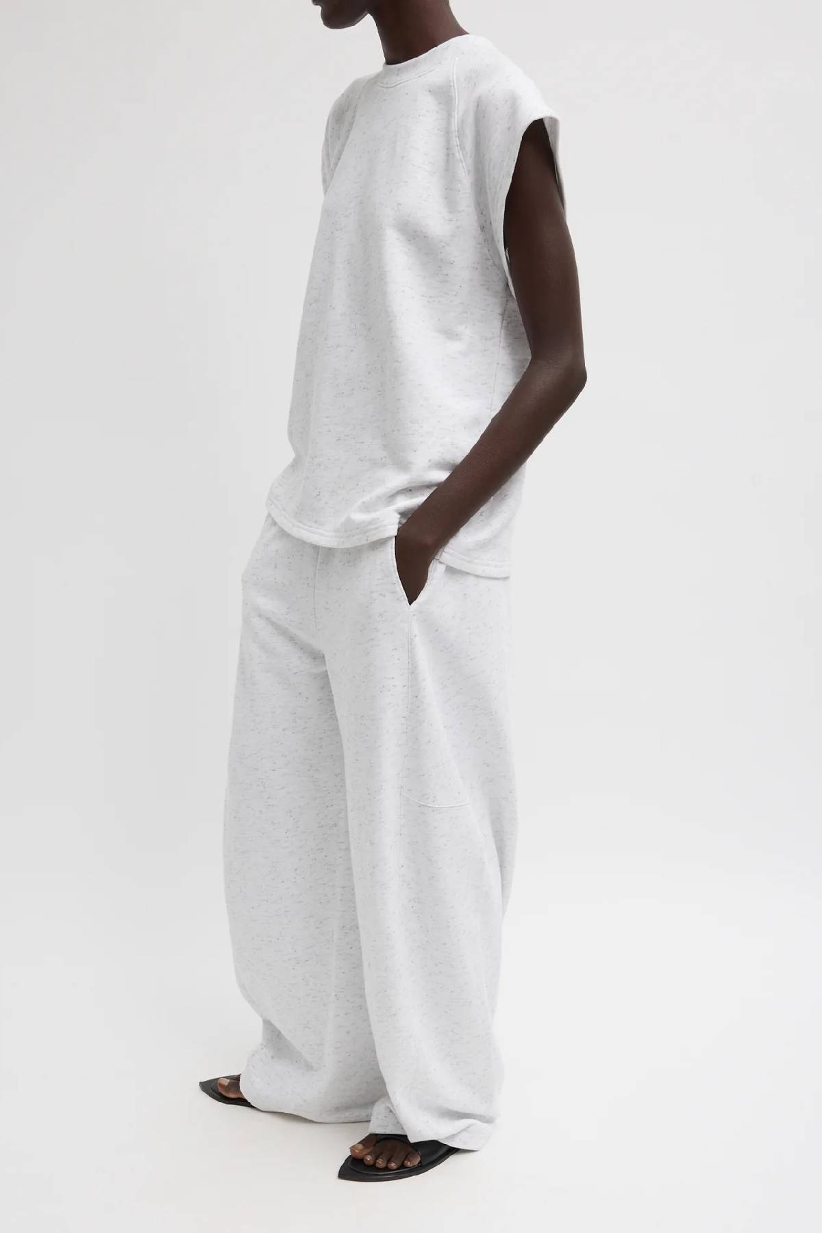 Tibi Spring Tweedy Sweatshirting Winslow Pant