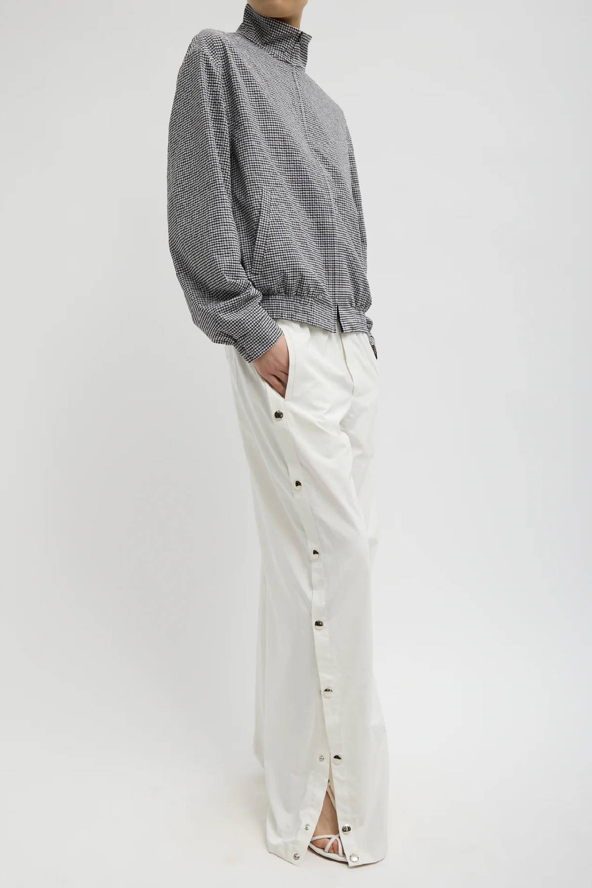 Tibi Nylon Snap Pull On Jogger