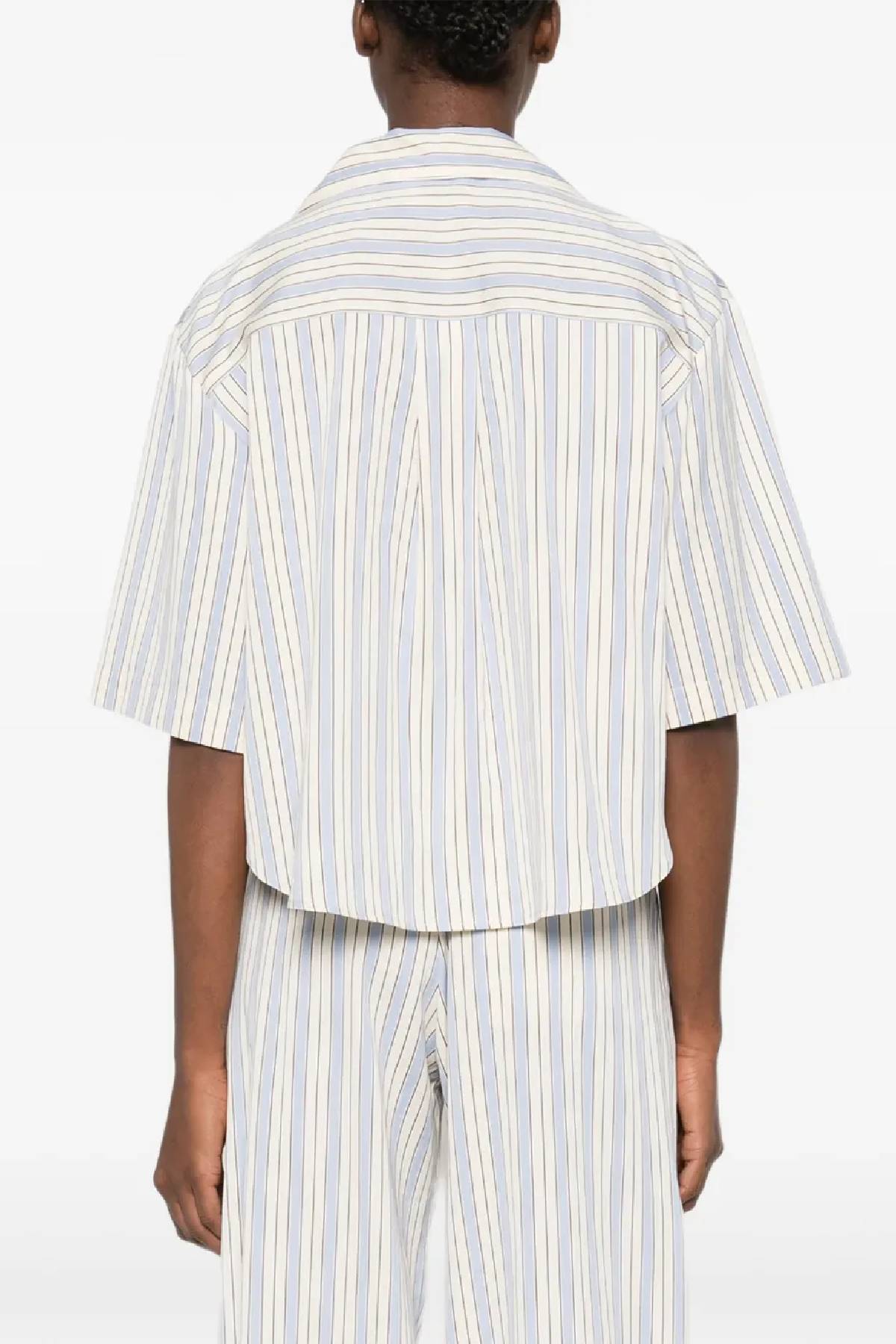 Forte Forte Short Sleeved Striped Shirt