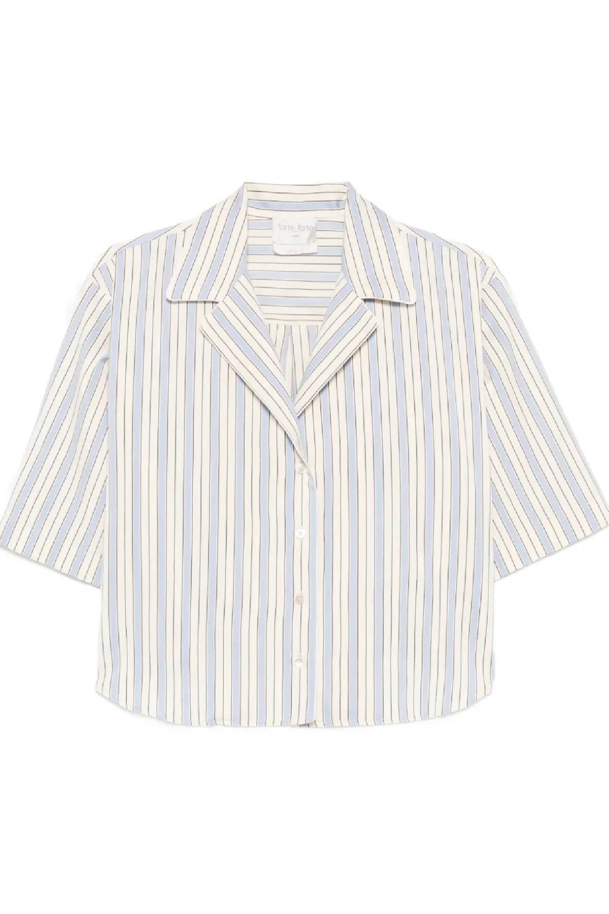 Forte Forte Short Sleeved Striped Shirt