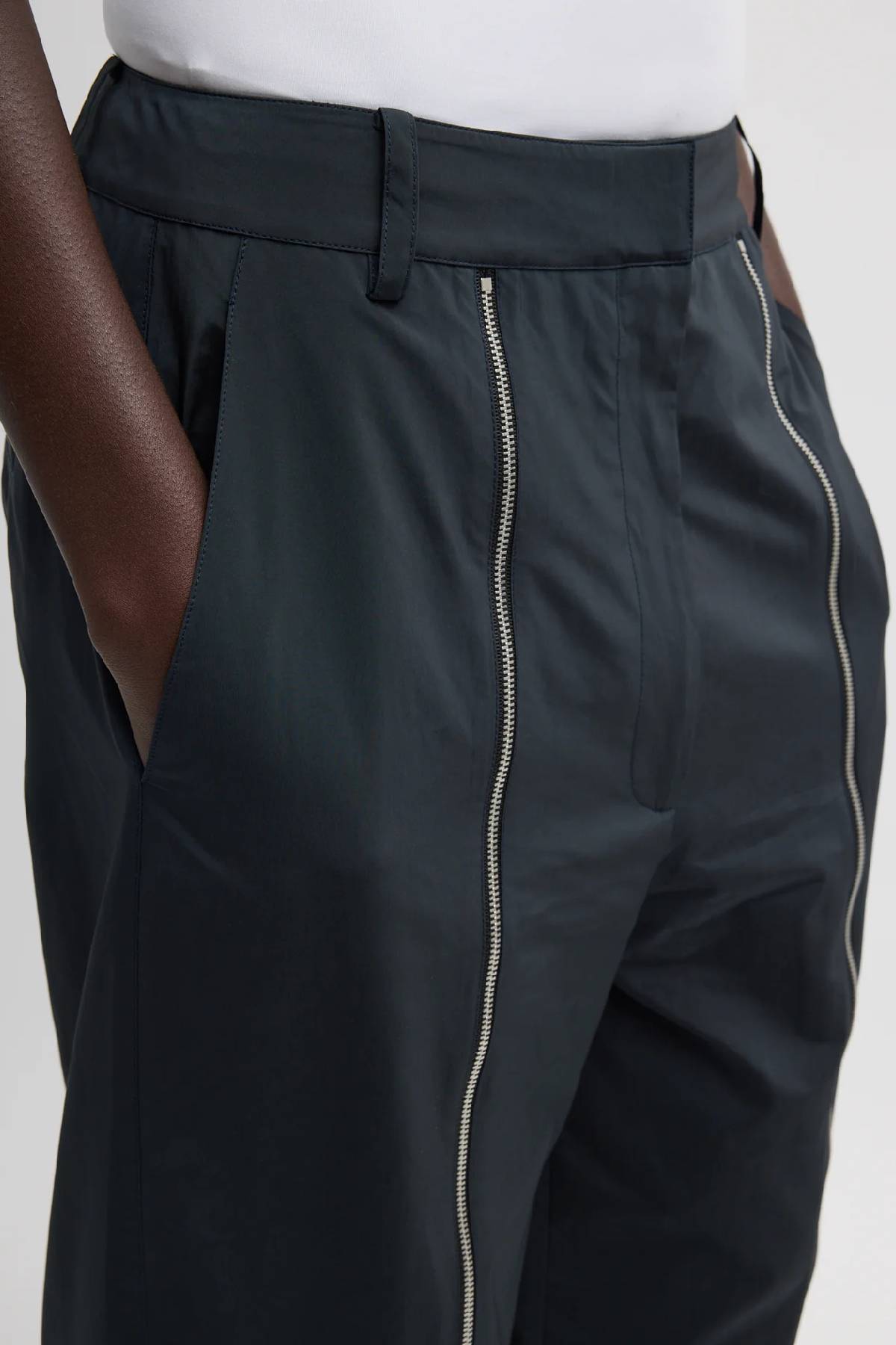 Tibi Nylon Zipper Trouser