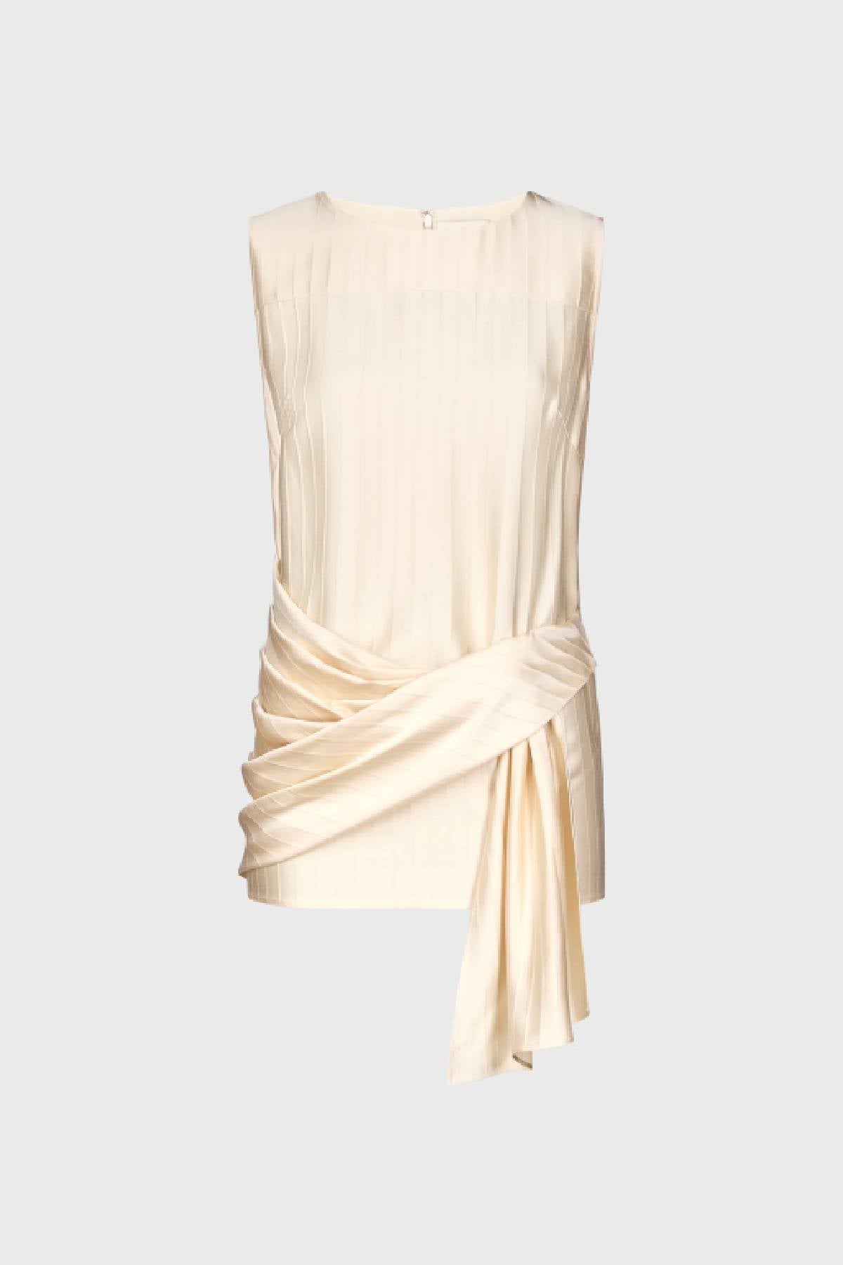 Loulou de Saison Fonda Draped Asymmetric Top