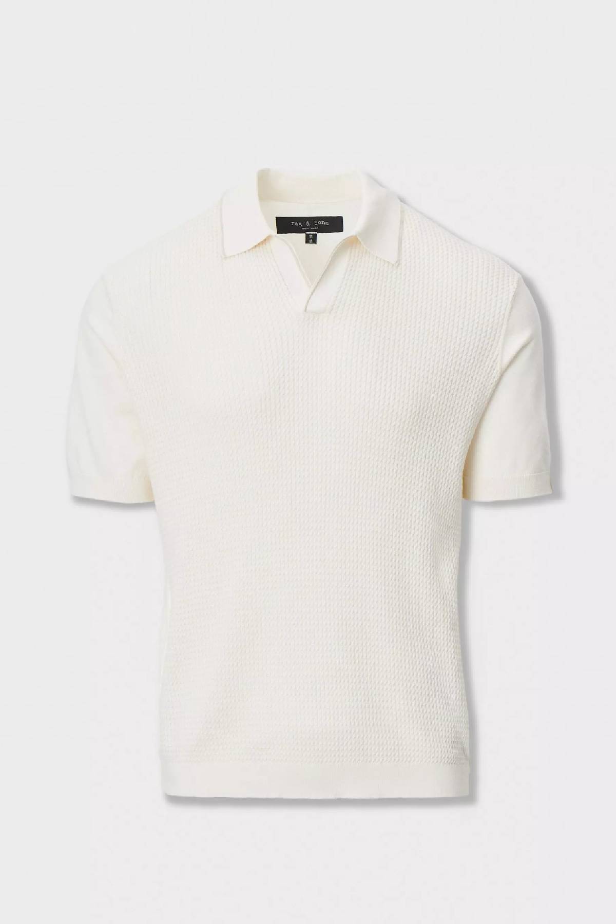Rag & Bone Men's Saxon Silk Blend Johnny Polo - Chalk