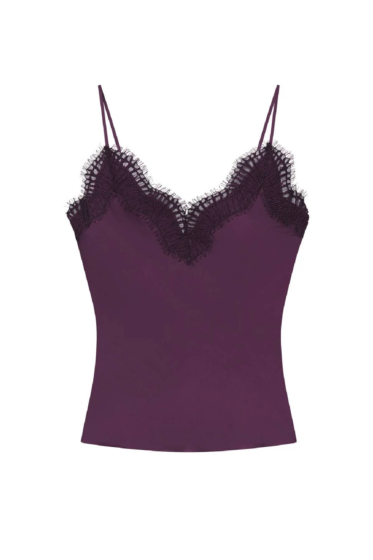 A.L.C. Presley Satin And Lace Camisole Top