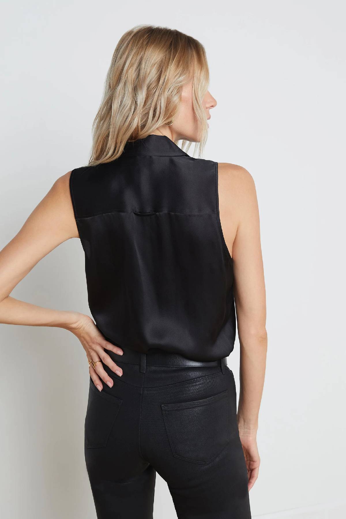 L’AGENCE Emmy Sleeveless Silk Blouse