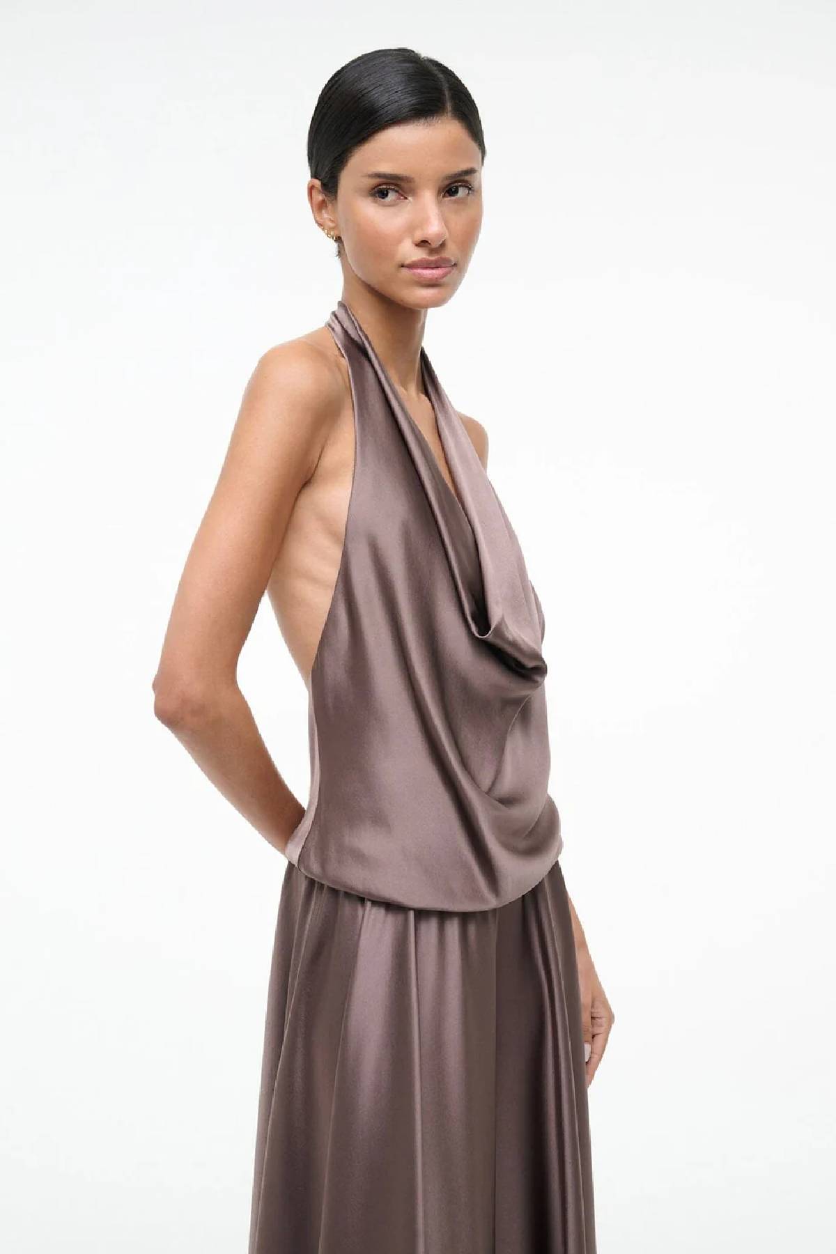 Robe midi en soie Staud Elira