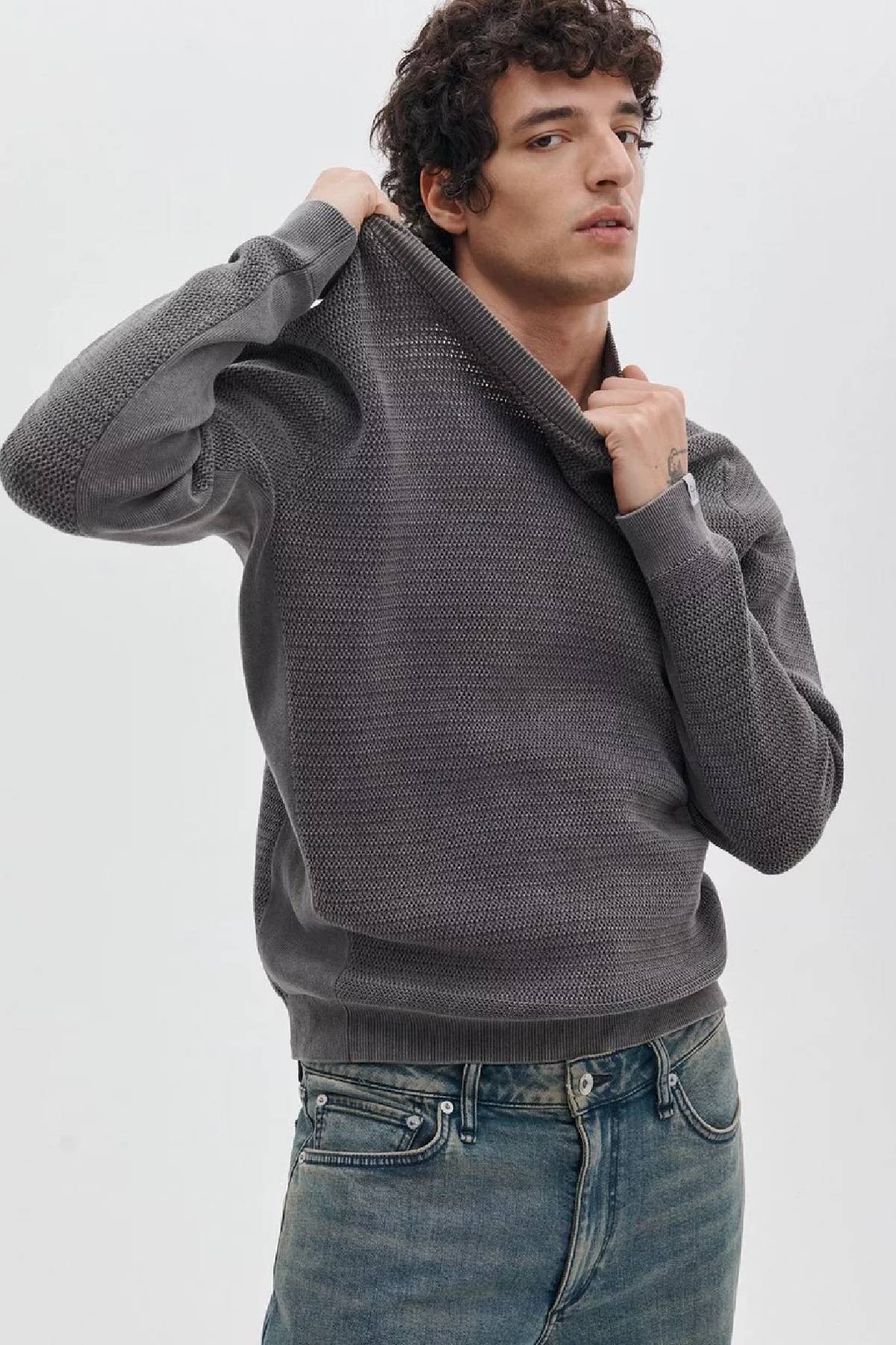 Rag & Bone Men's Caden Washed Crewneck Sweater