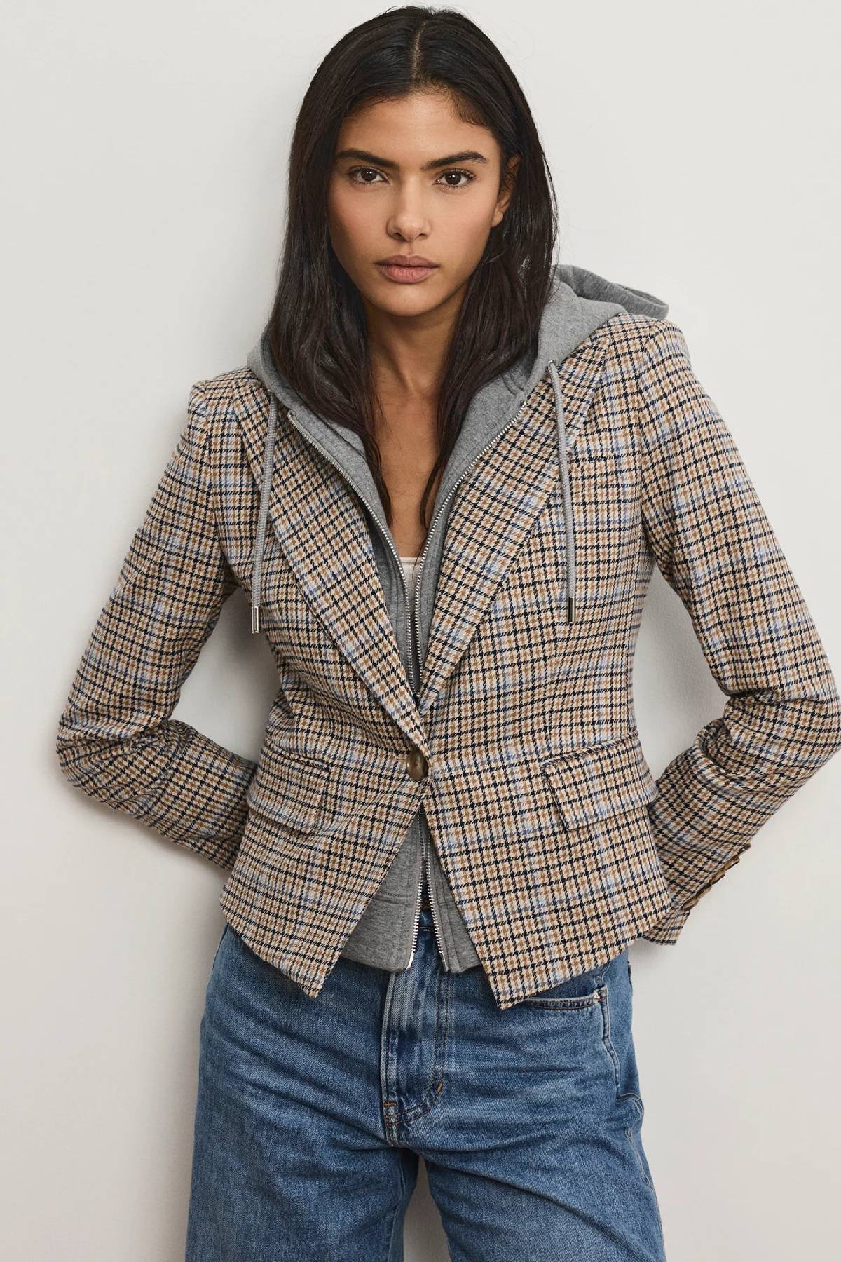 Veronica Beard Hosanna Dickey Jacket - Malt Multi
