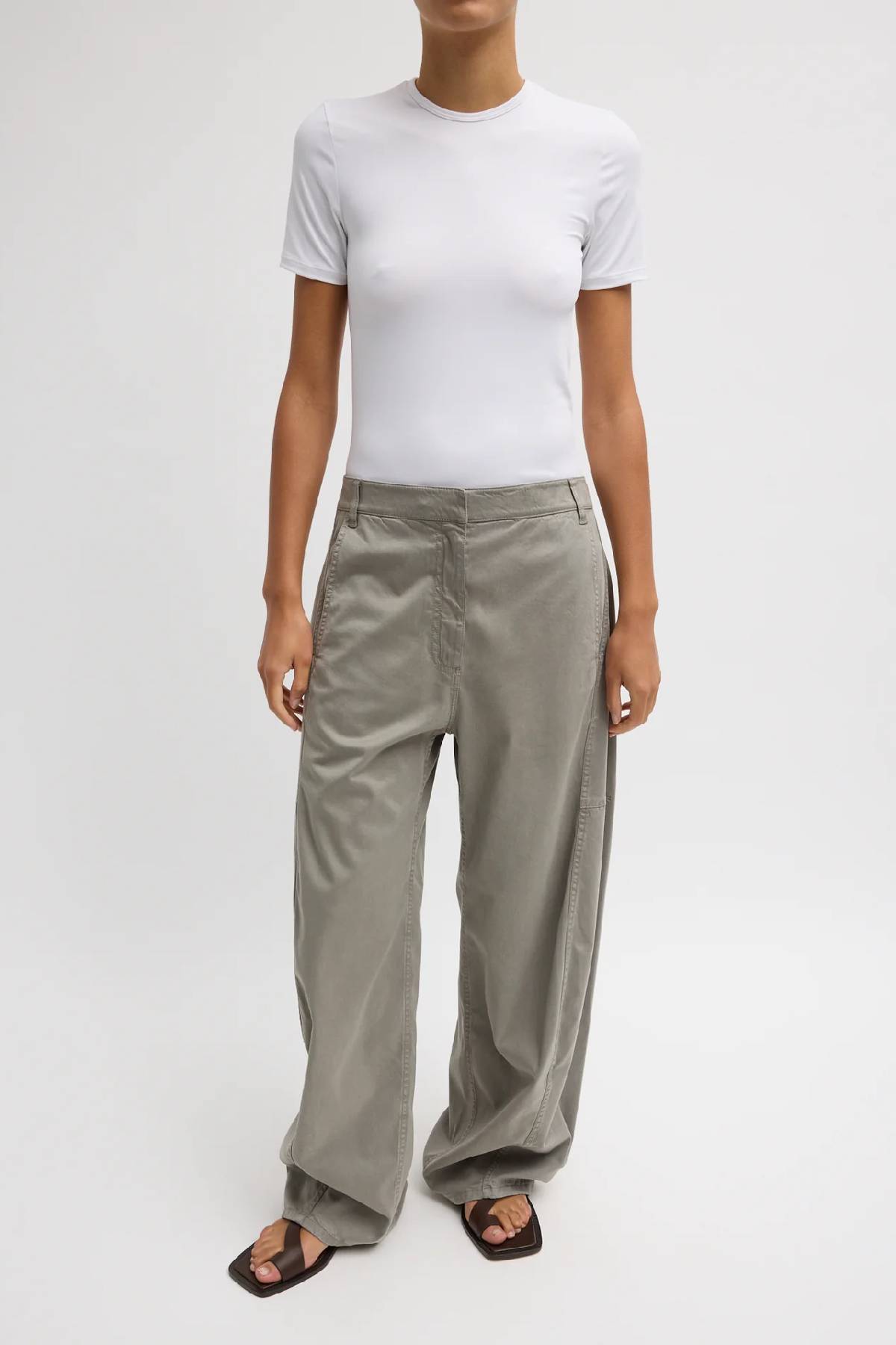 Tibi Reactive Garment Dyed Stretch Twill Sid Pant