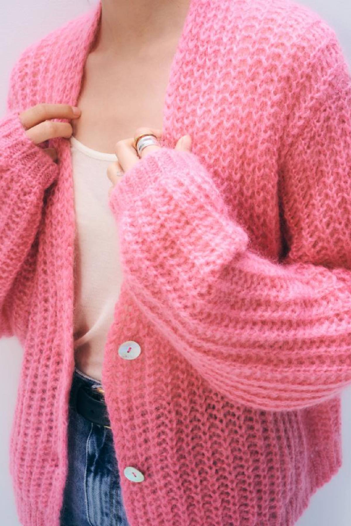 White + Warren Mohair Luxe Cardigan