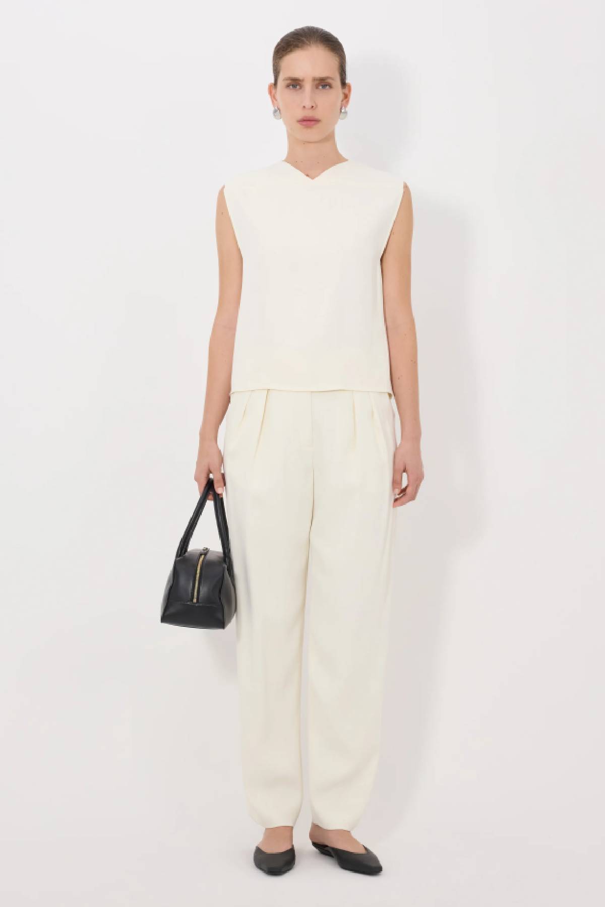 Loulou de Saison Daika Boxy V-Neck Top