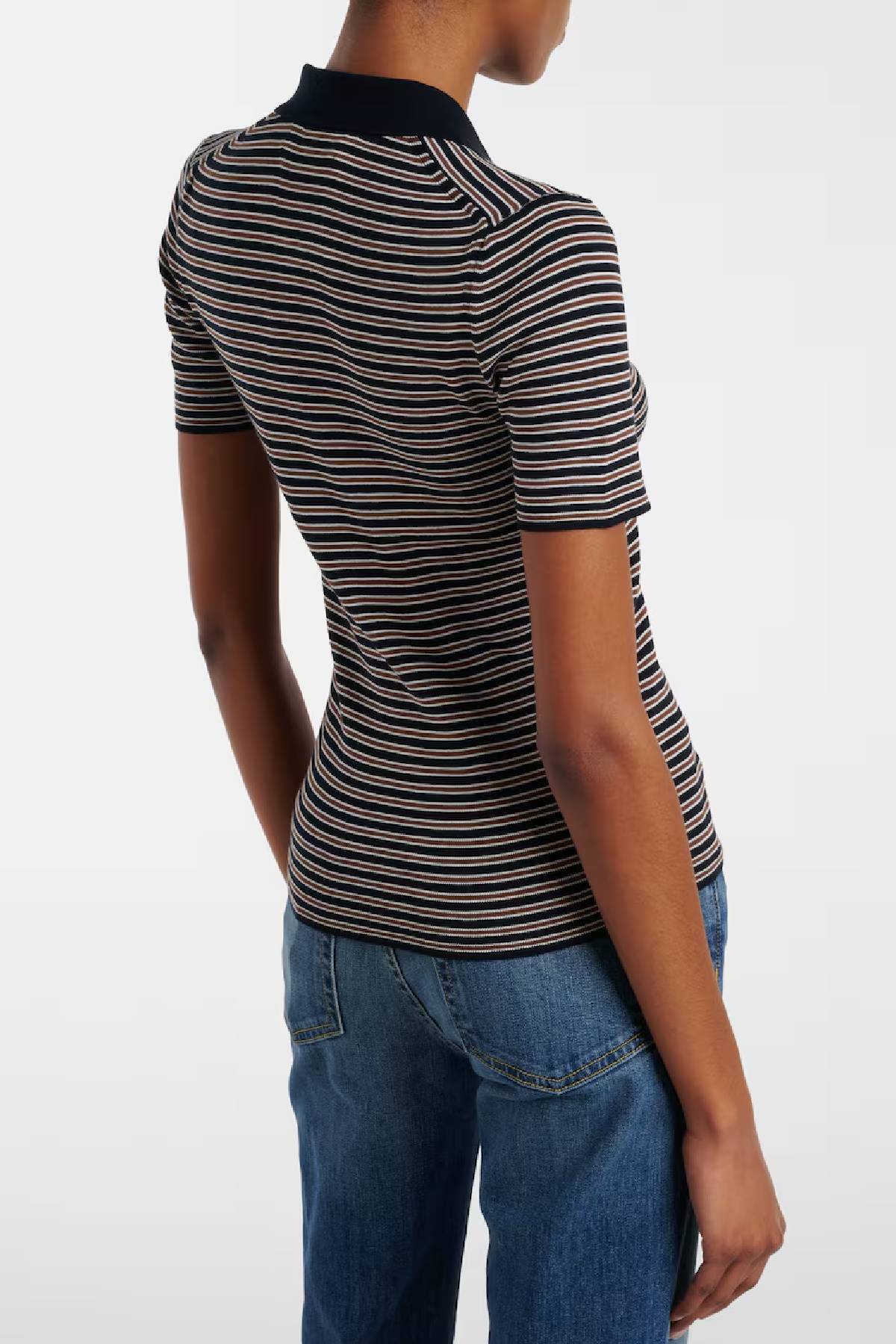 Nili Lotan Gemmatta Stripe Polo