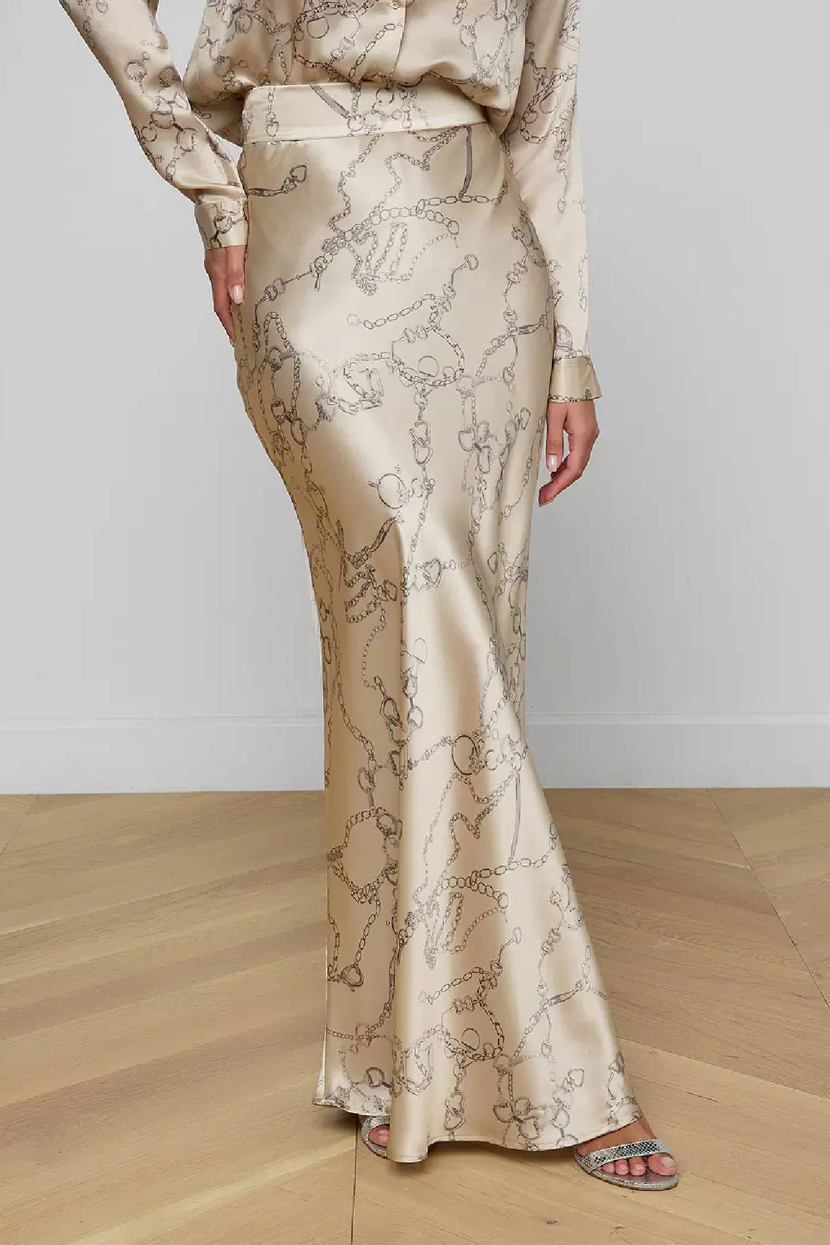 L’AGENCE Ryker Silk Maxi Skirt