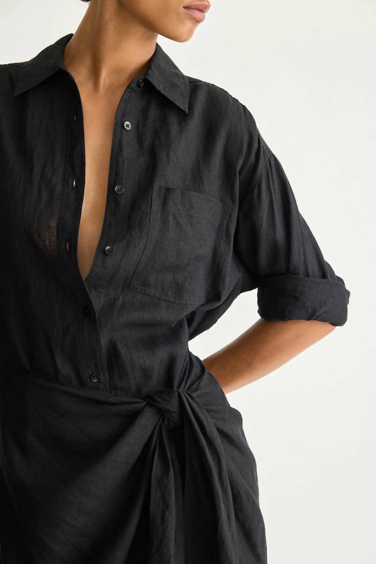 Apiece Apart Alessandra Sarong Shirt Dress