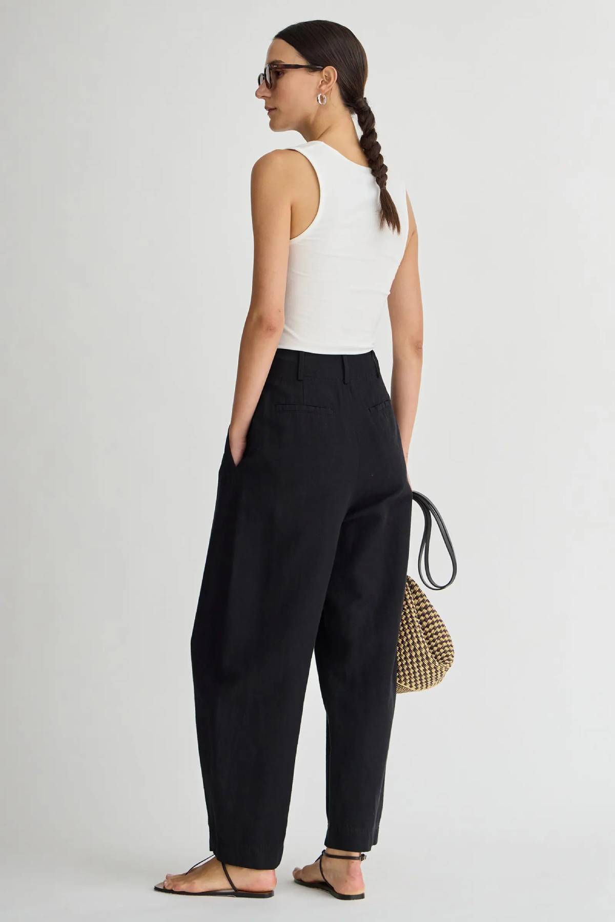 Apiece Apart Bari Crop Trouser - Black