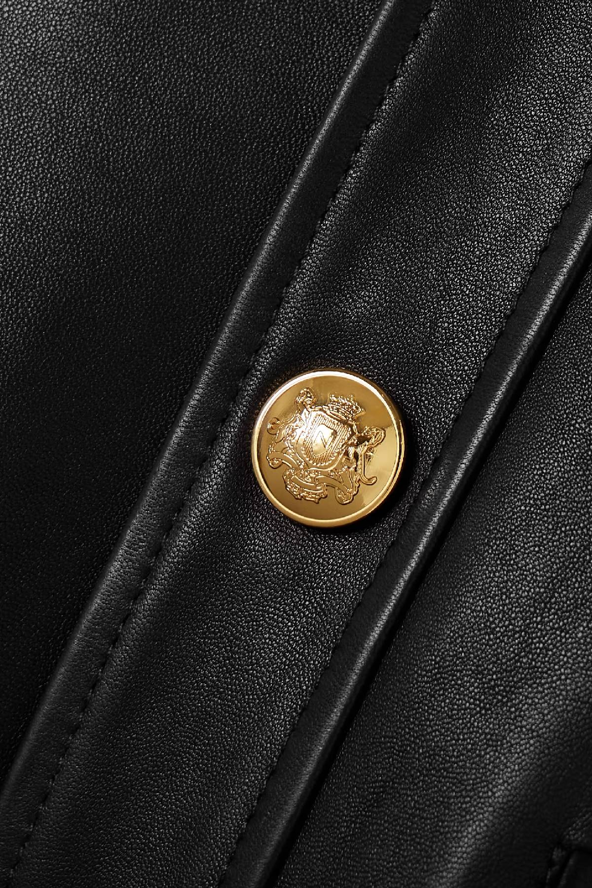 Nili Lotan Hadley Leather Cropped Jacket