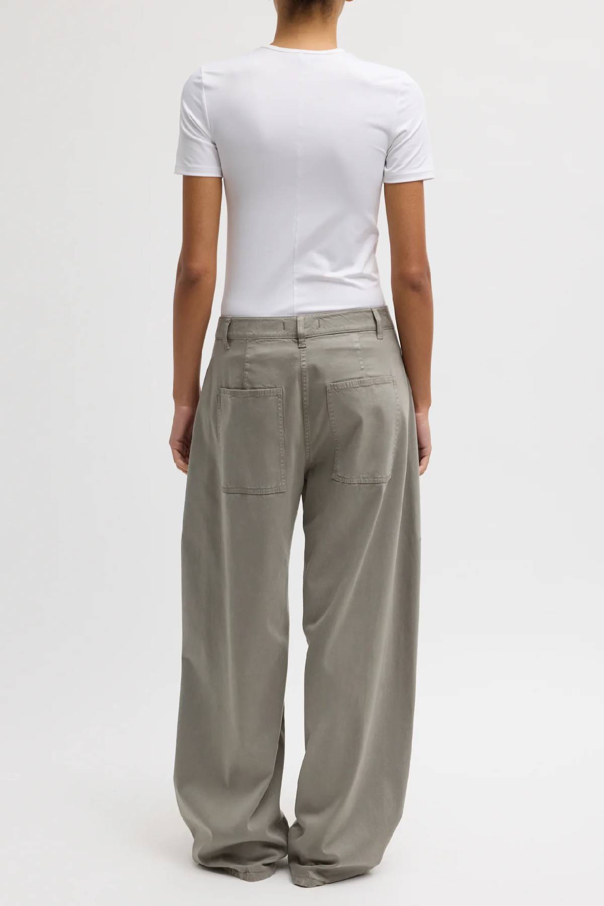 Tibi Reactive Garment Dyed Stretch Twill Sid Pant