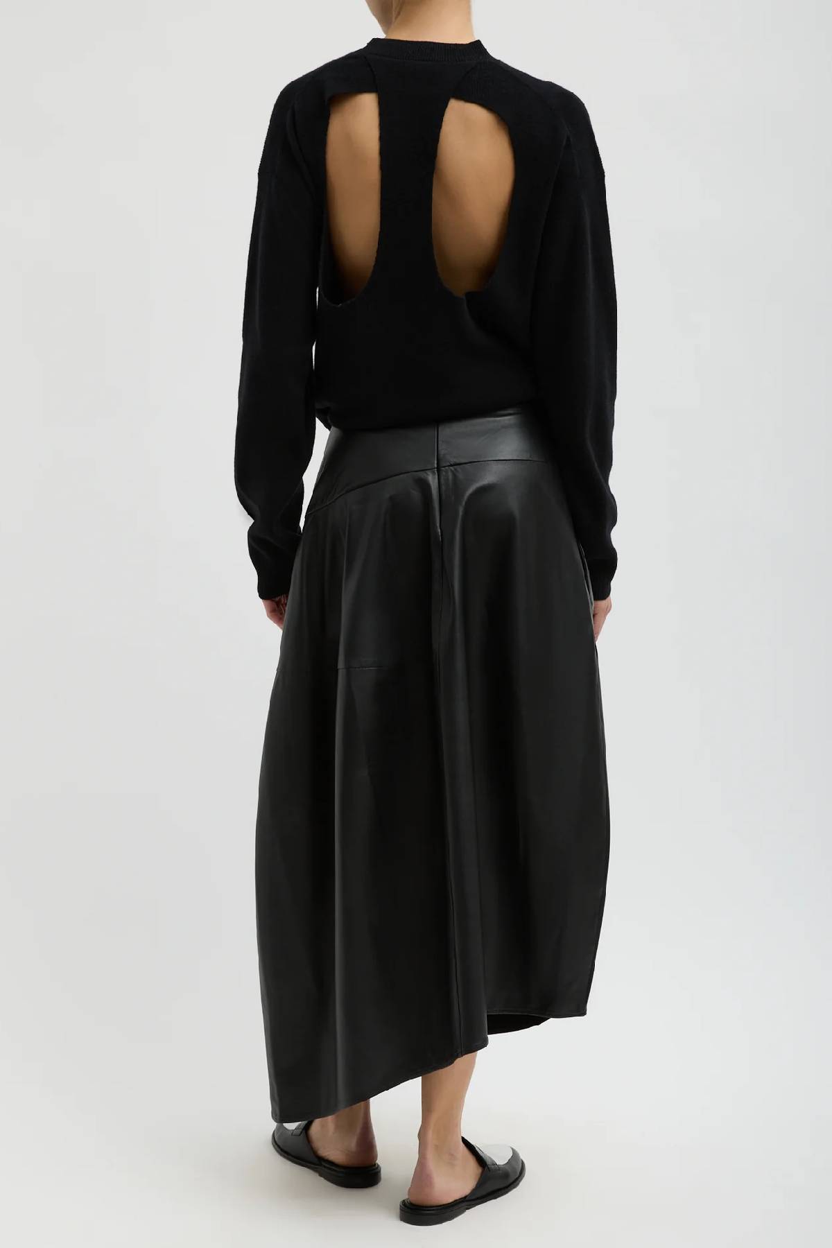 Tibi Anna Merino Wool Cut out Racerback Pullover