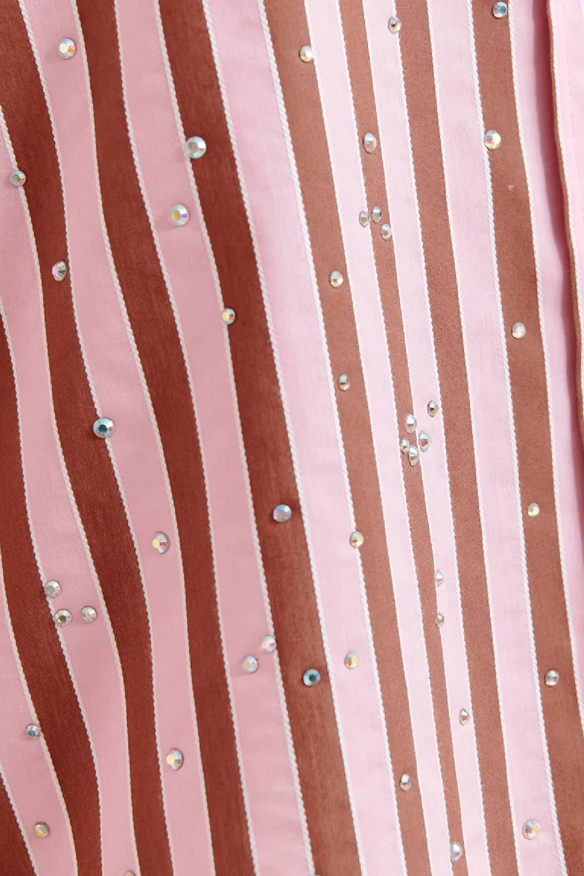 Essentiel Antwerp Striped Cotton-Blend Shirt With Rhinestone Embellishments