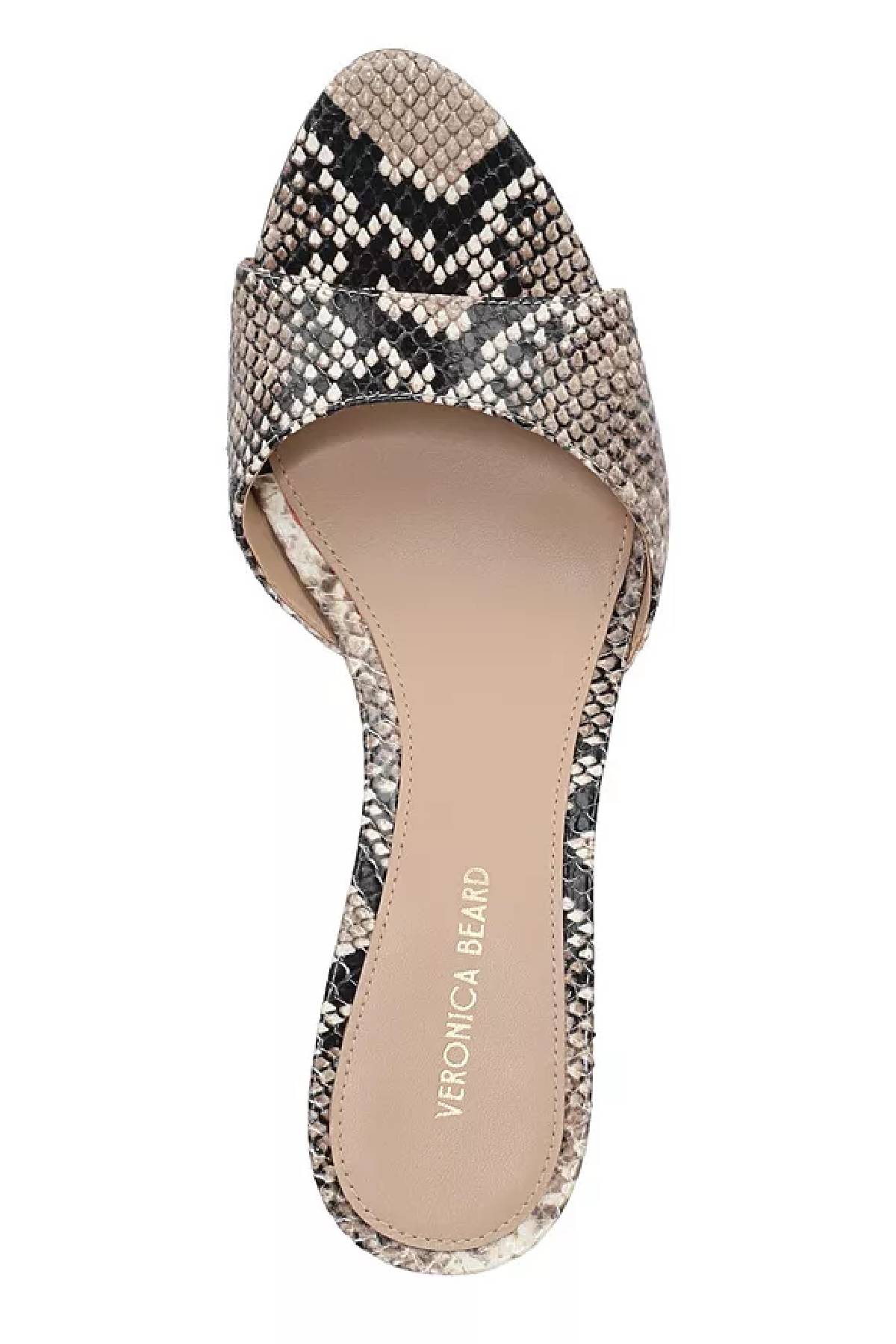 Sandales Veronica Beard Tia en cuir de python incrusté 