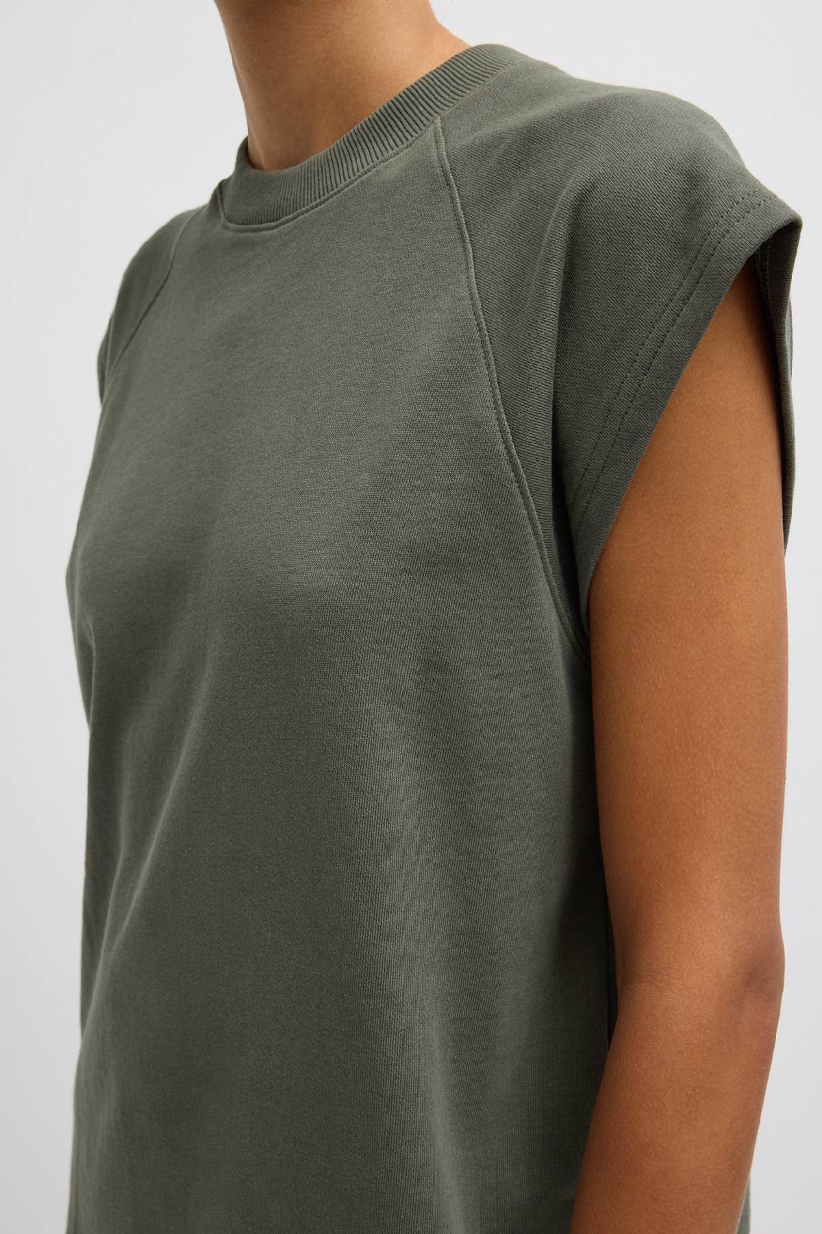 Tibi Light Weight Sweashirting Sleeveless Easy Top
