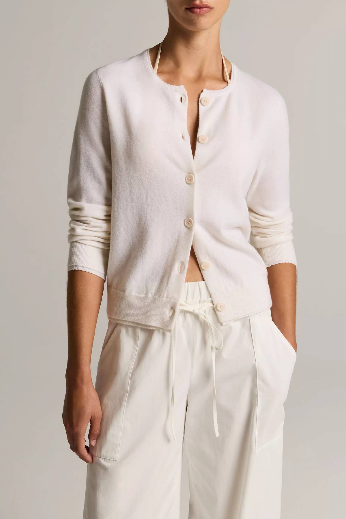 Vince Scallop Trim Cardigan