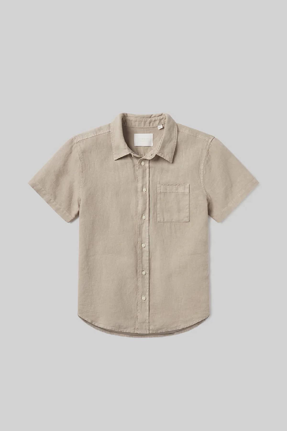 Citizens of Humanity Men's Short Sleeve Pocket Cairo Shirt - Wheat