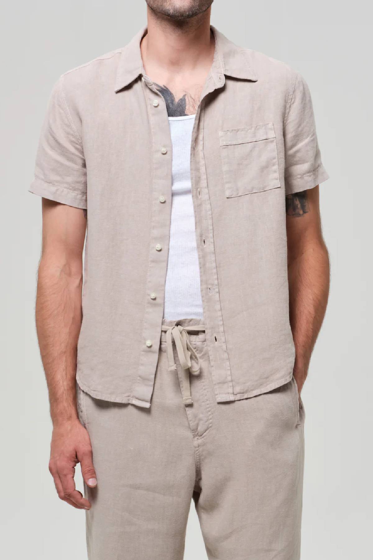 Citizens of Humanity Men's Short Sleeve Pocket Cairo Shirt