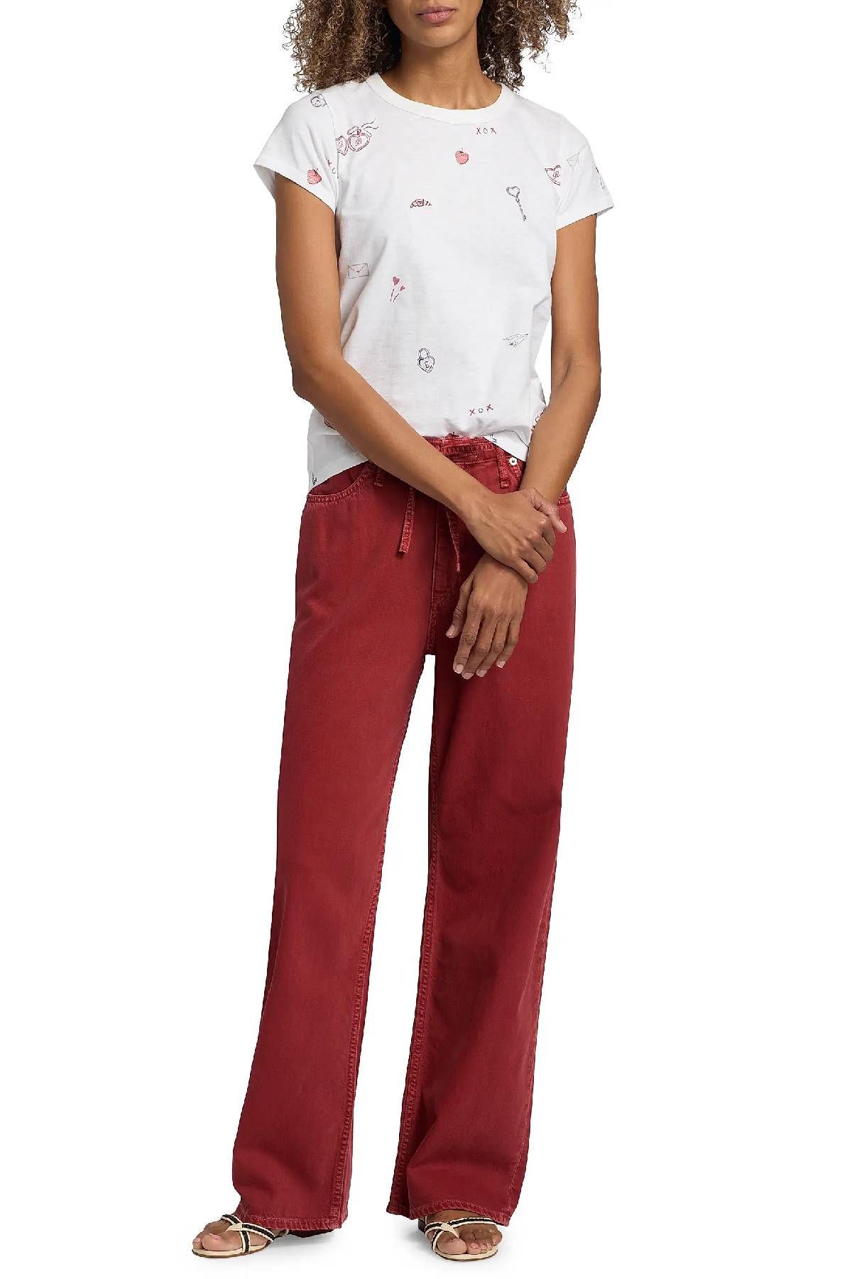 Rag & Bone Phoebe Drawstring Wide Leg Jeans
