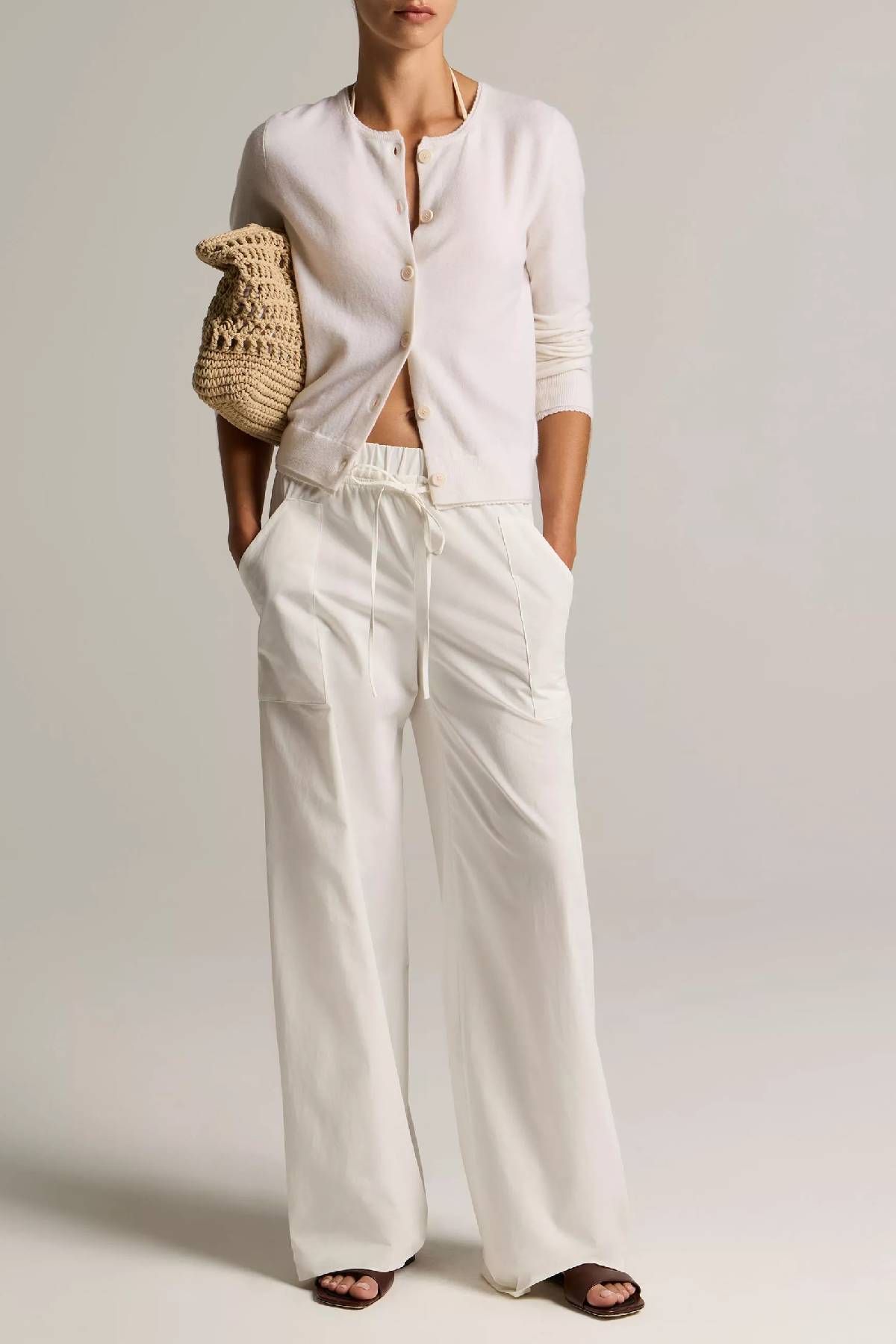 Vince Scallop Trim Cardigan