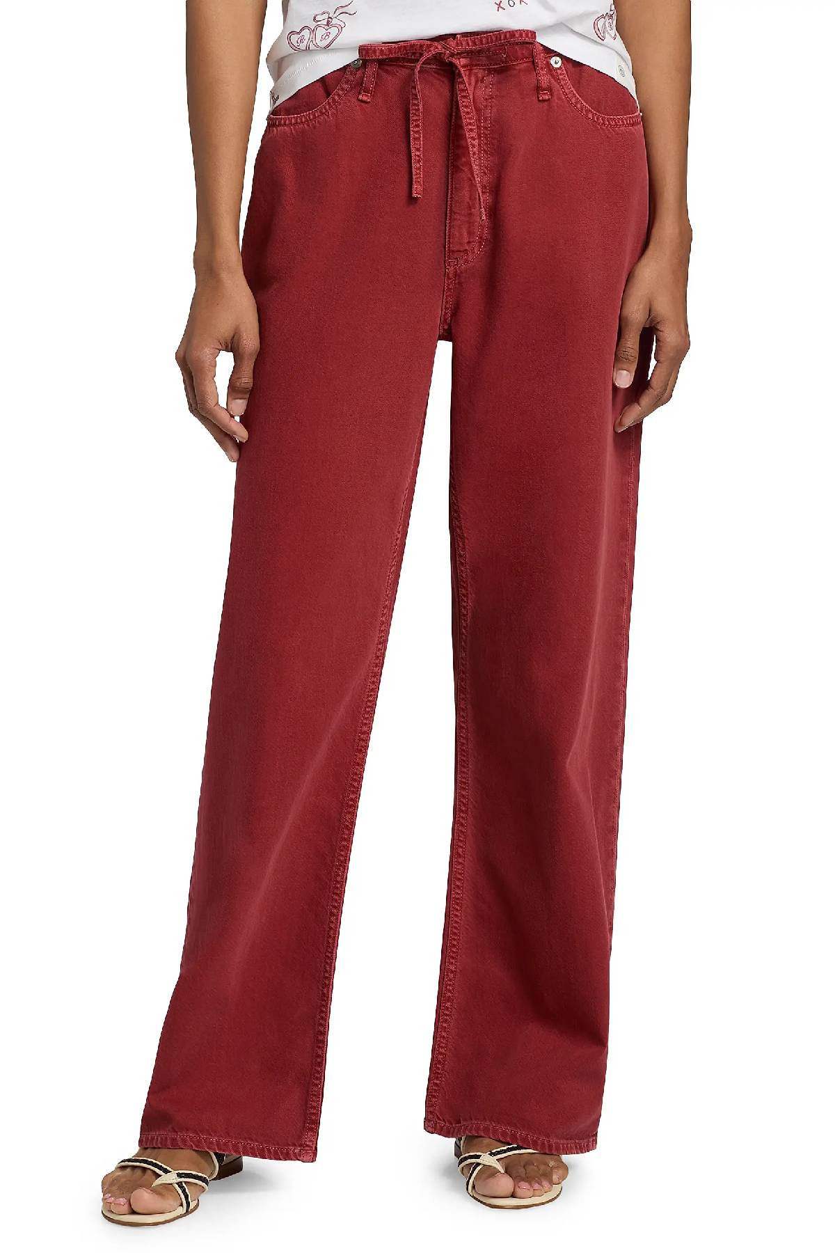 Rag & Bone Phoebe Drawstring Wide Leg Jeans