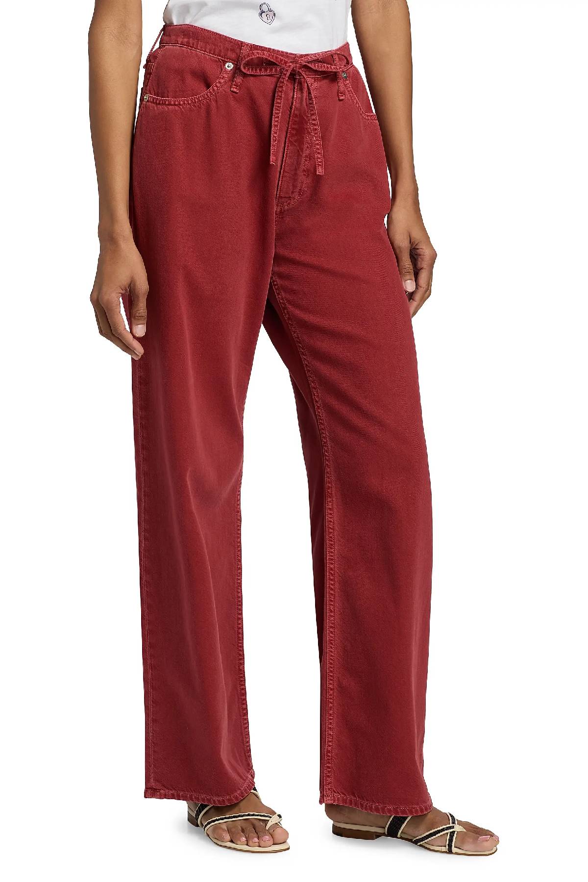 Rag & Bone Phoebe Drawstring Wide Leg Jeans