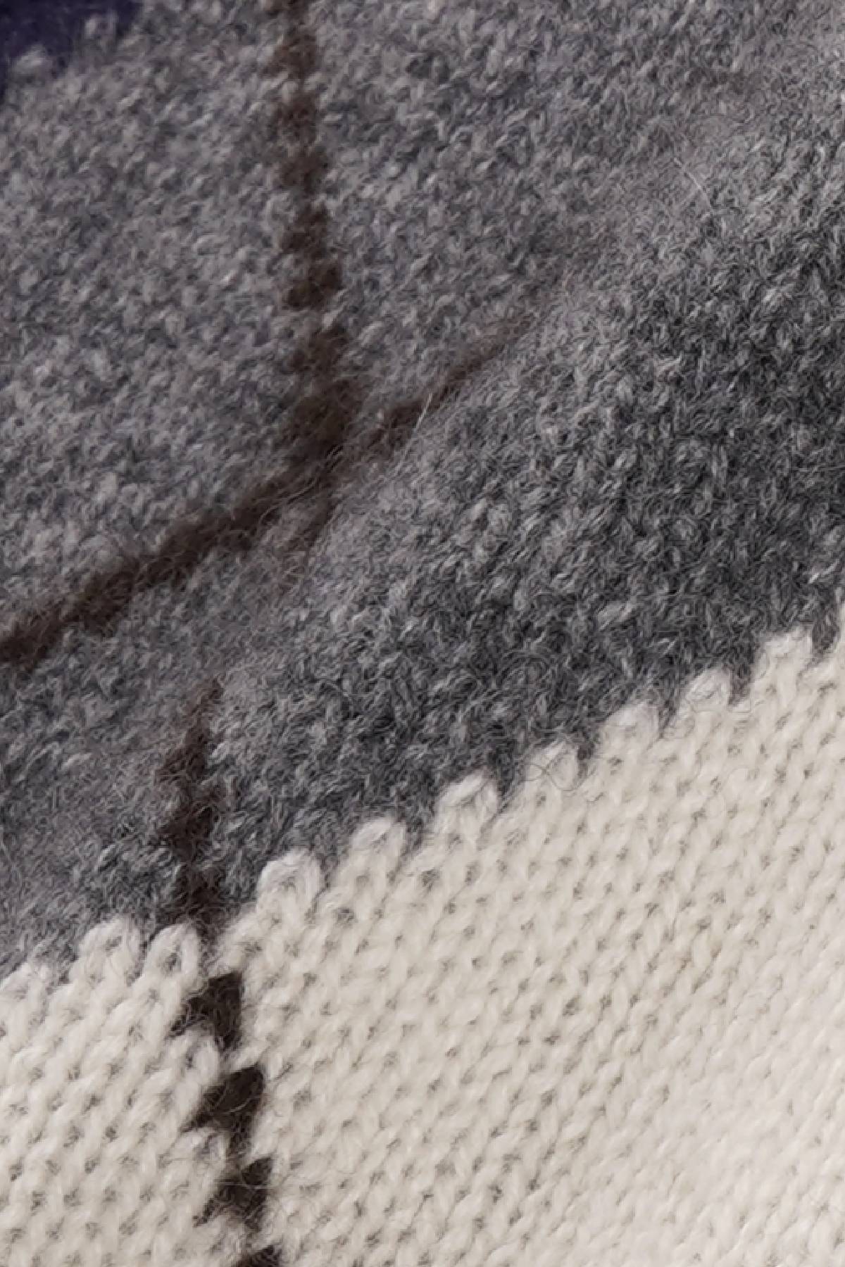 Sporty & Rich Serif Logo Argyle Cashmere Polo