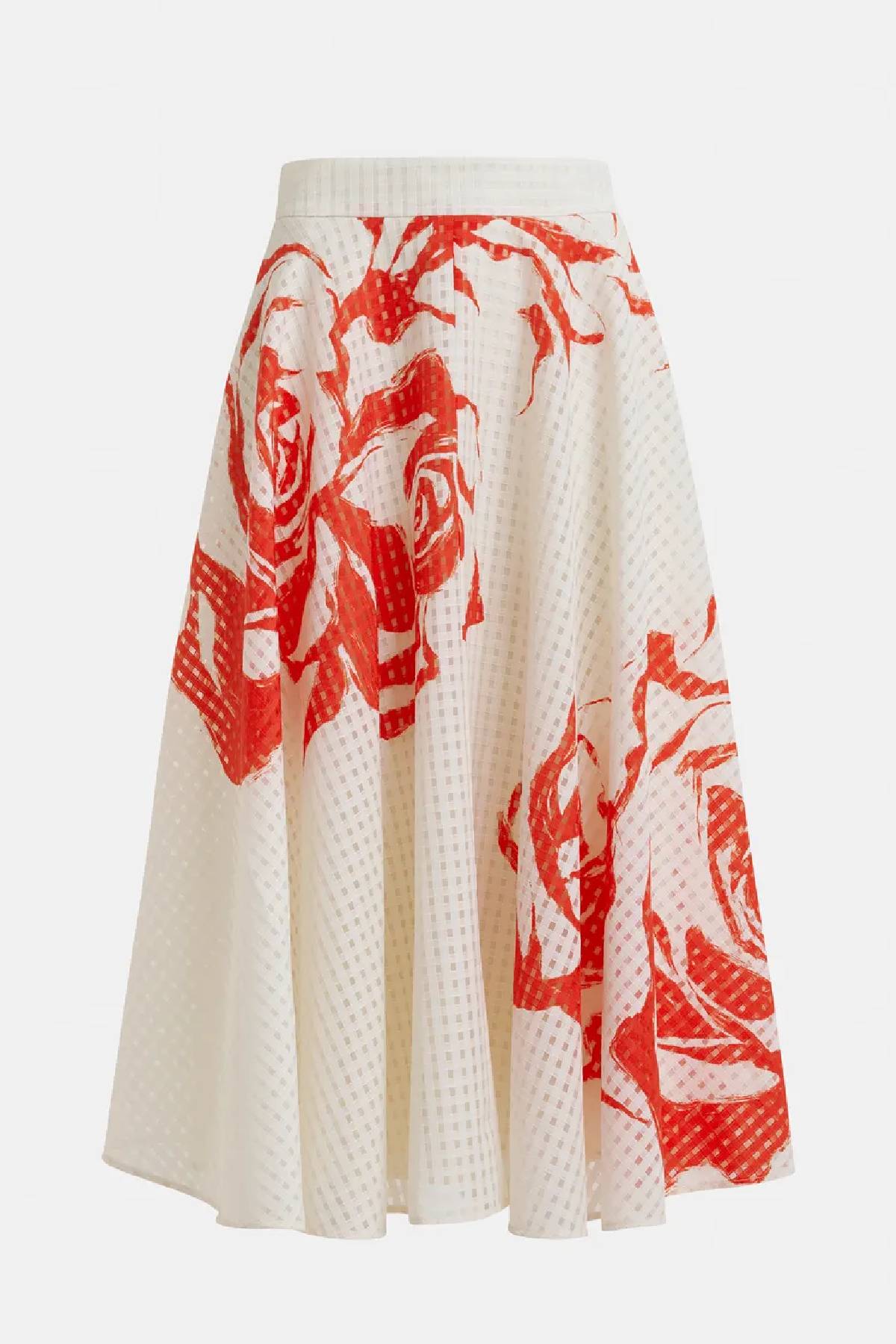 Essentiel Antwerp Pleated Midi Skirt With Flowers