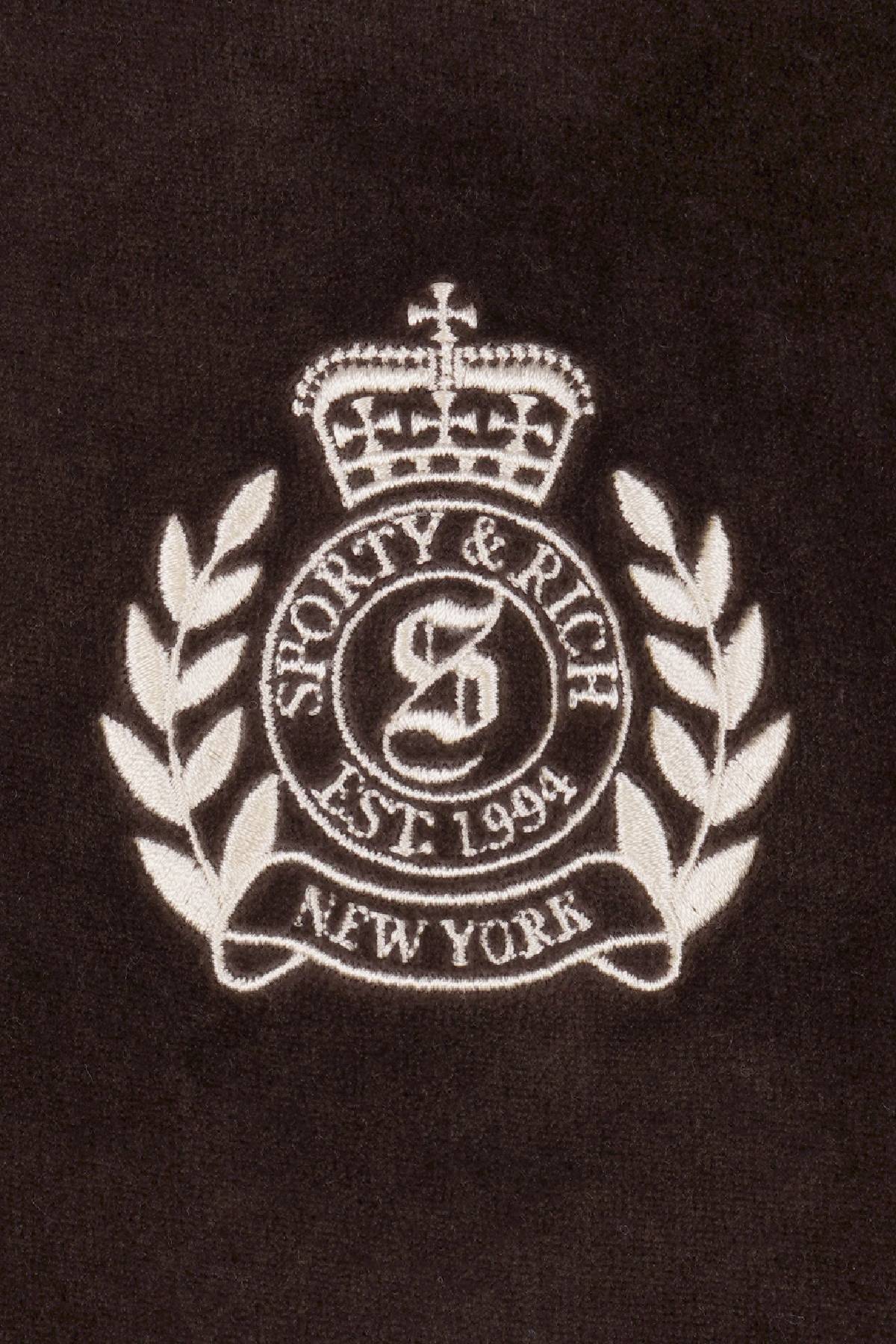 Sporty & Rich NY Crest Velour Sweatpant