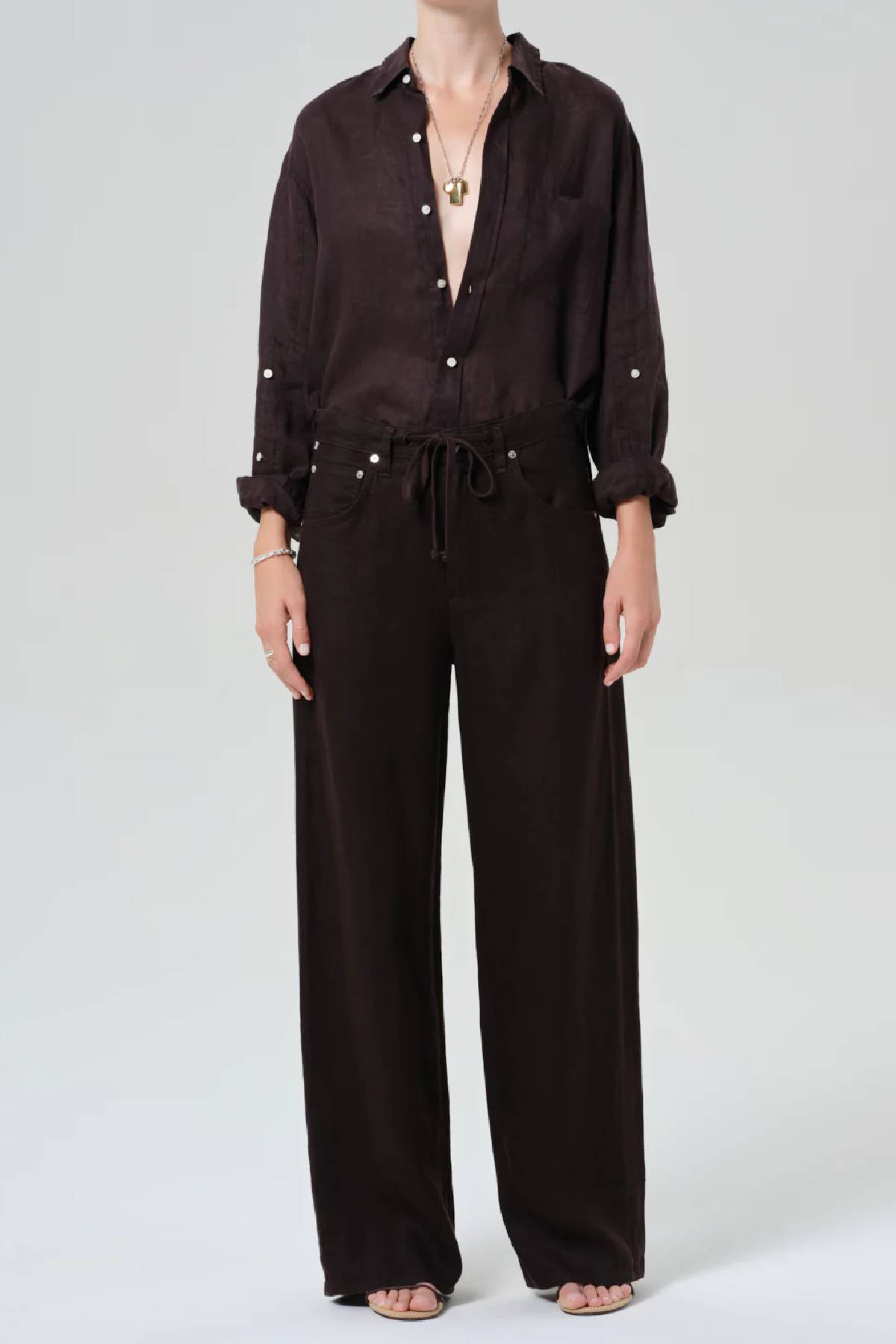 Citizens of Humanity Brynn Drawstring Linen Trouser