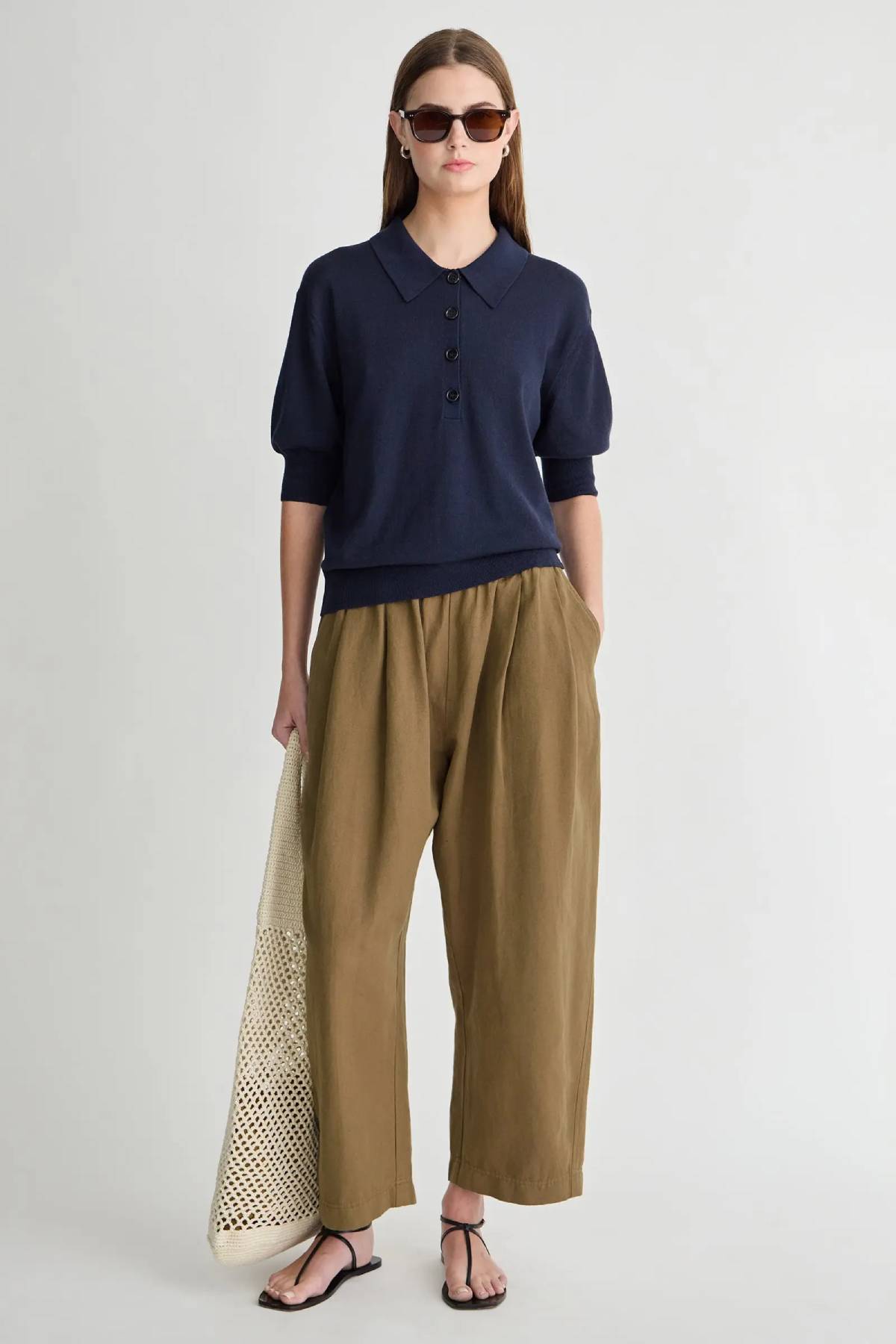 Apiece Apart Oda Polo Sweater