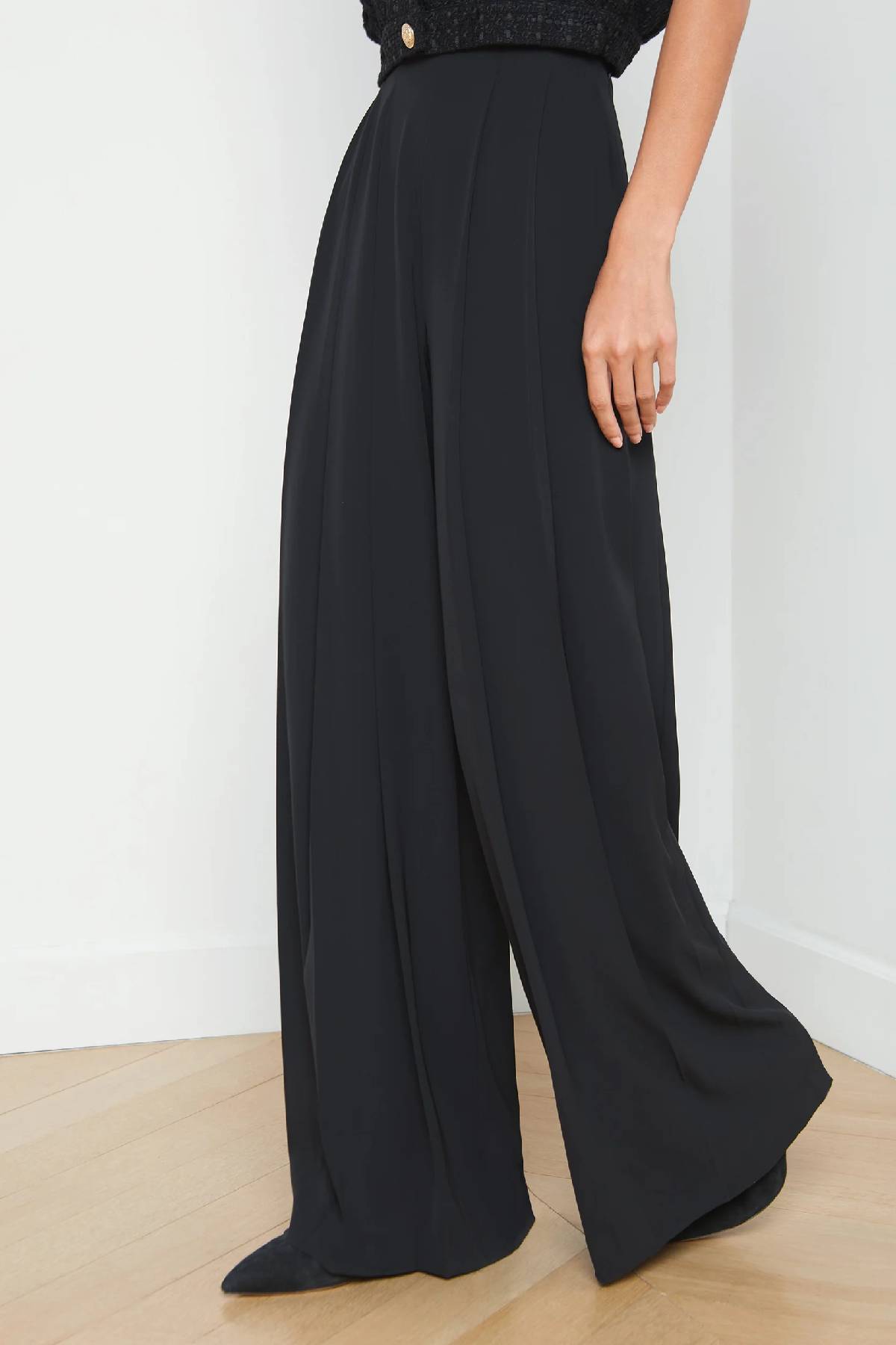 L’AGENCE Nova Pleated Wide-Leg Pant