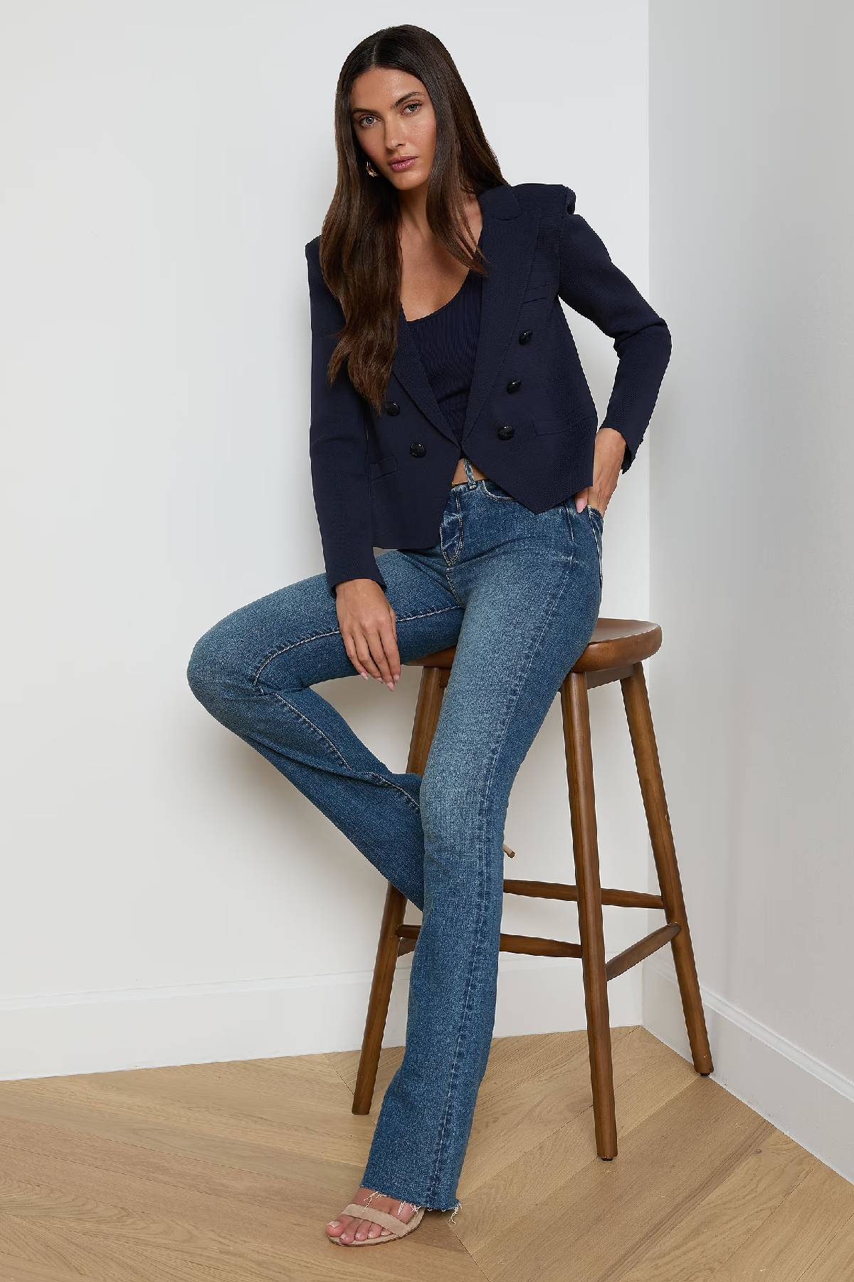 L’AGENCE Mercer Knit Blazer - Midnight