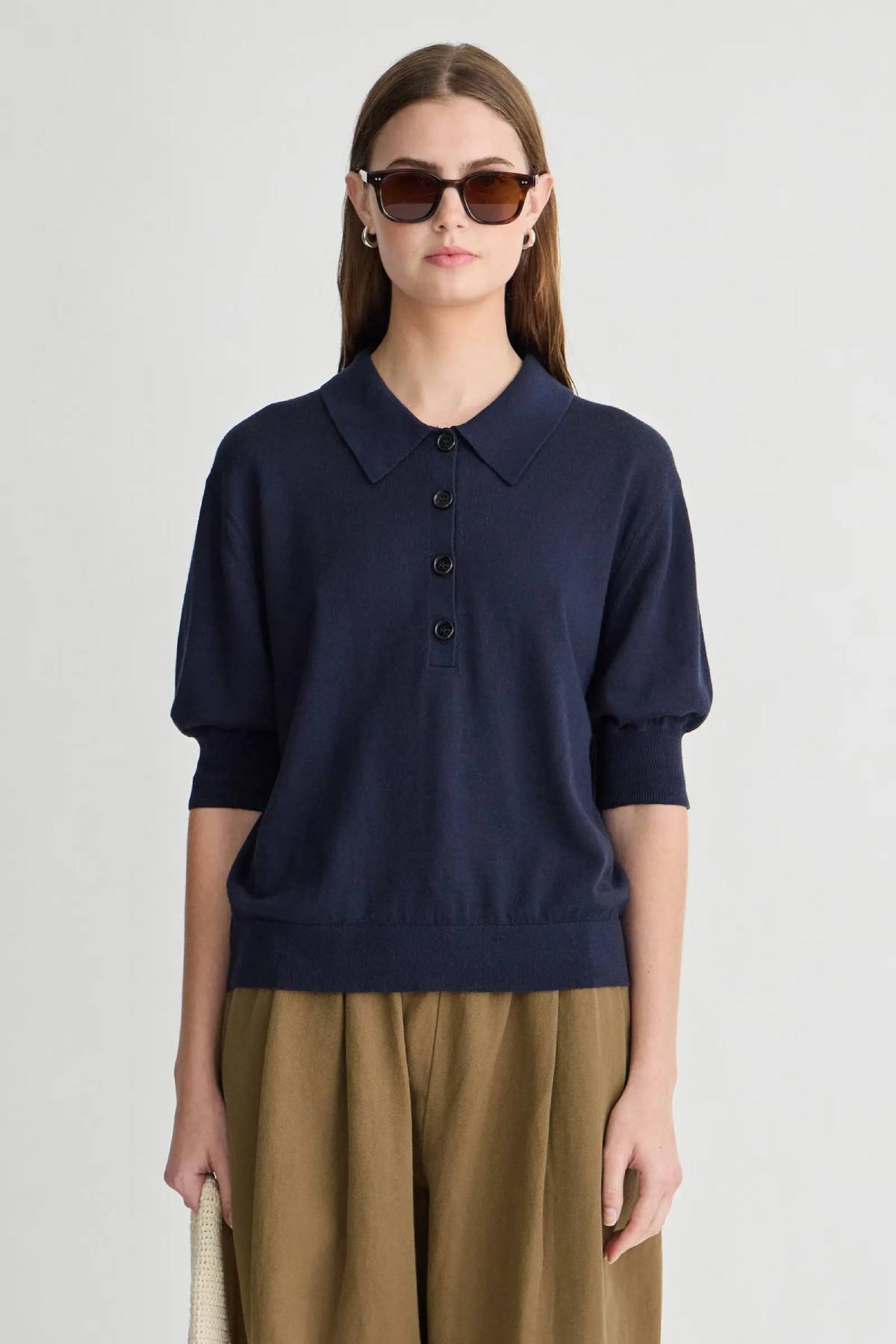 Apiece Apart Oda Polo Sweater