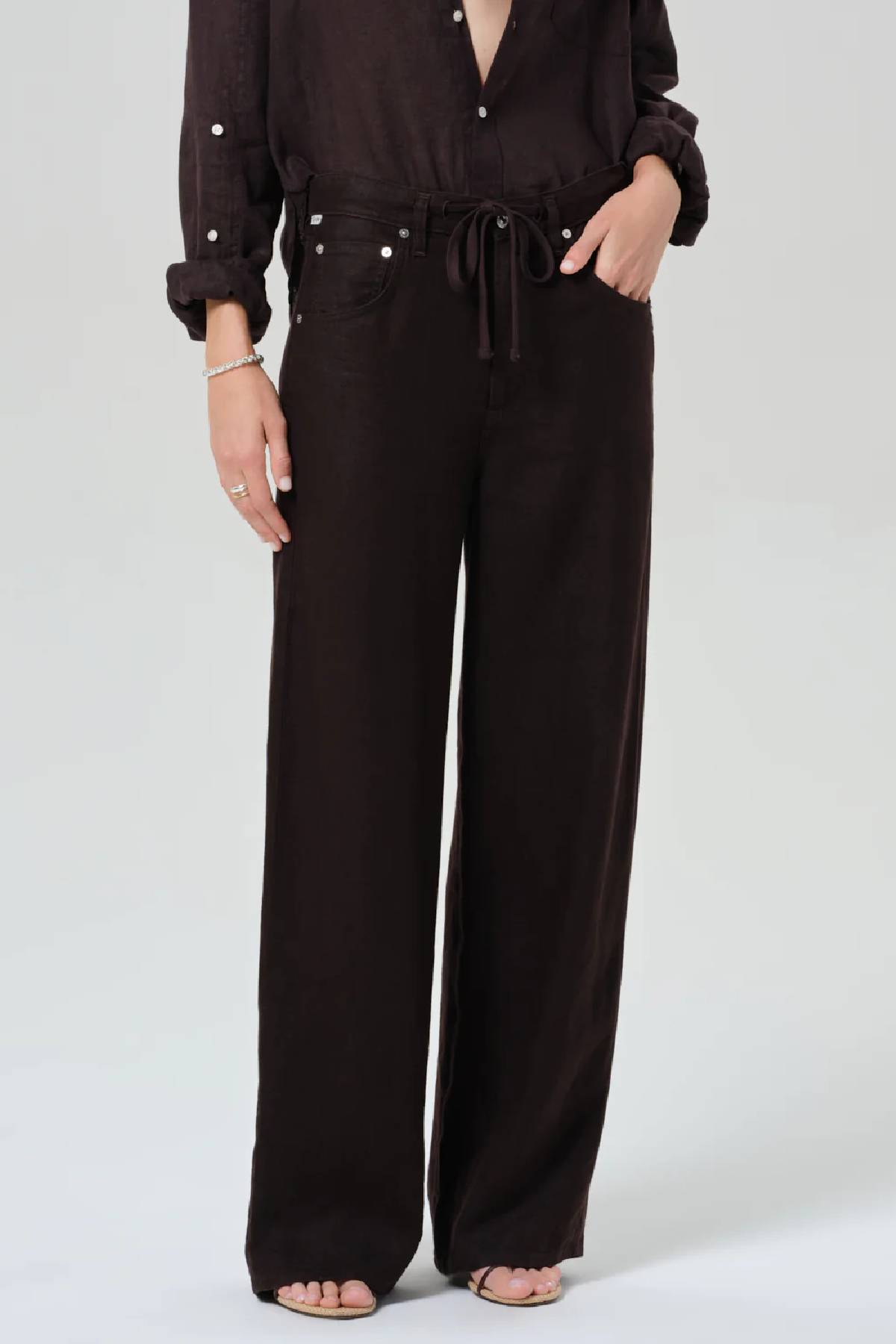 Citizens of Humanity Brynn Drawstring Linen Trouser
