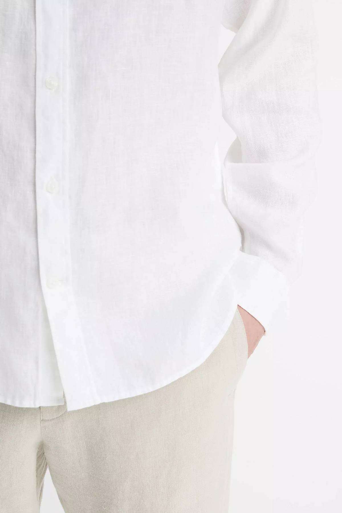 Vince Men's Linen Long Sleeve Shirt