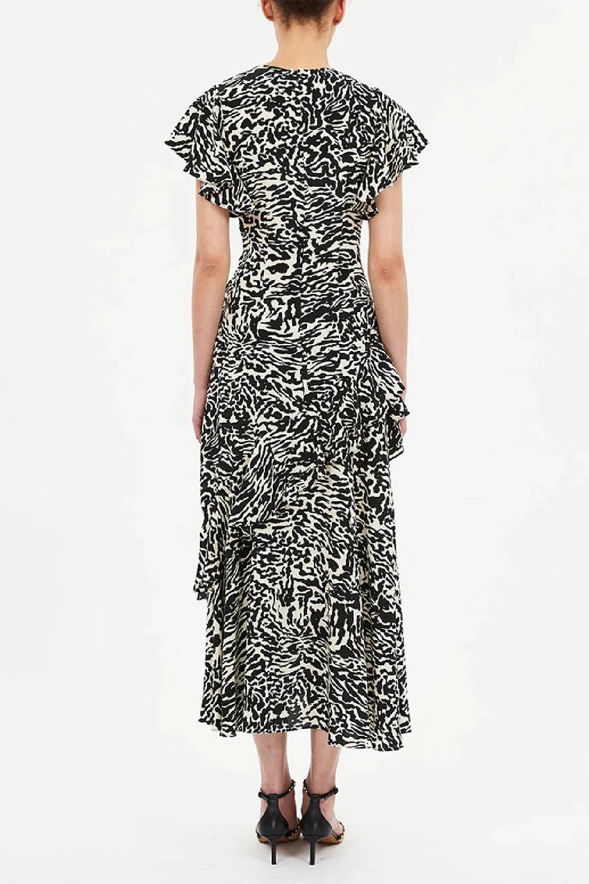 Ulla Johnson Amaia Cascading Ruffle Midi Dress