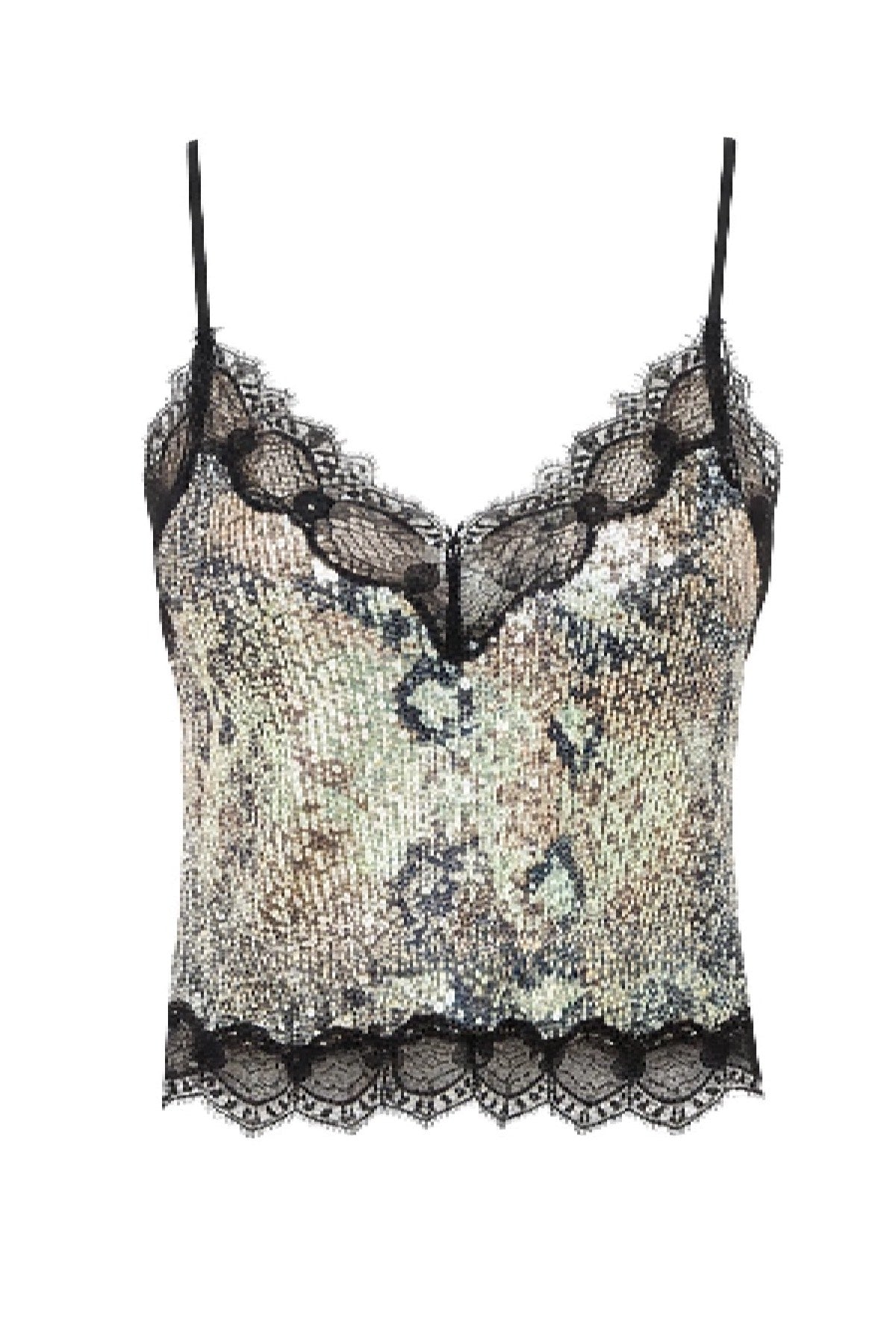 Le Superbe Glossy Snake Lace Cami