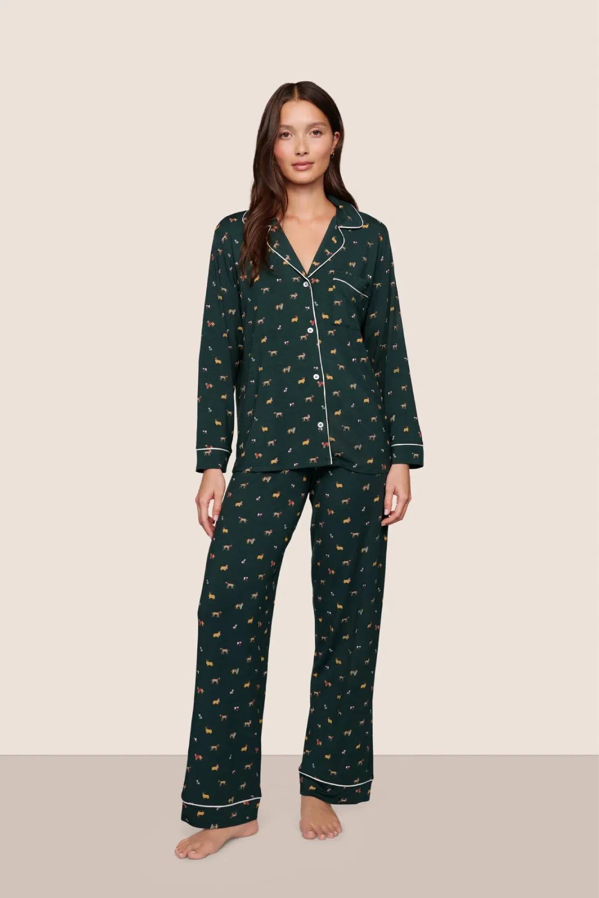 Eberjey Gisele Printed Long PJ Set